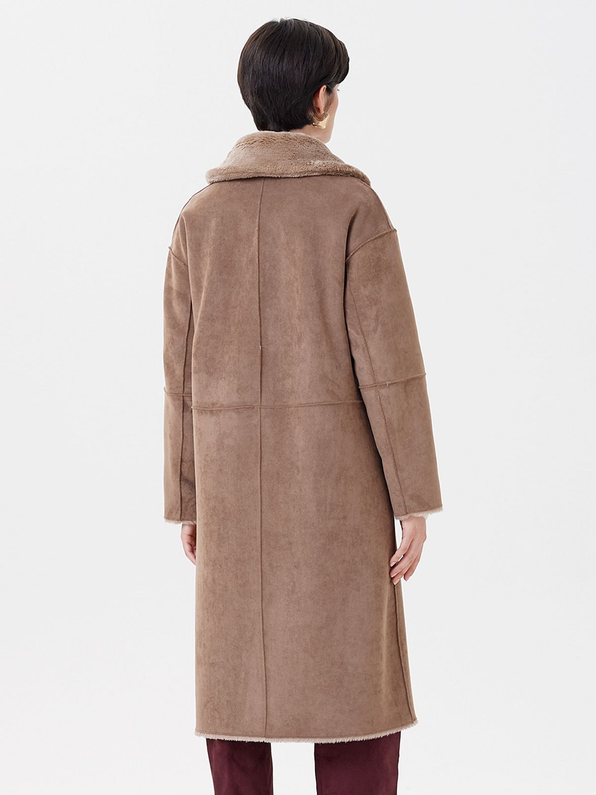 핀블랙(PINBLACK) WOOL REVERSIBLE DUMBLE LONG MUSTANG COAT BEIGE