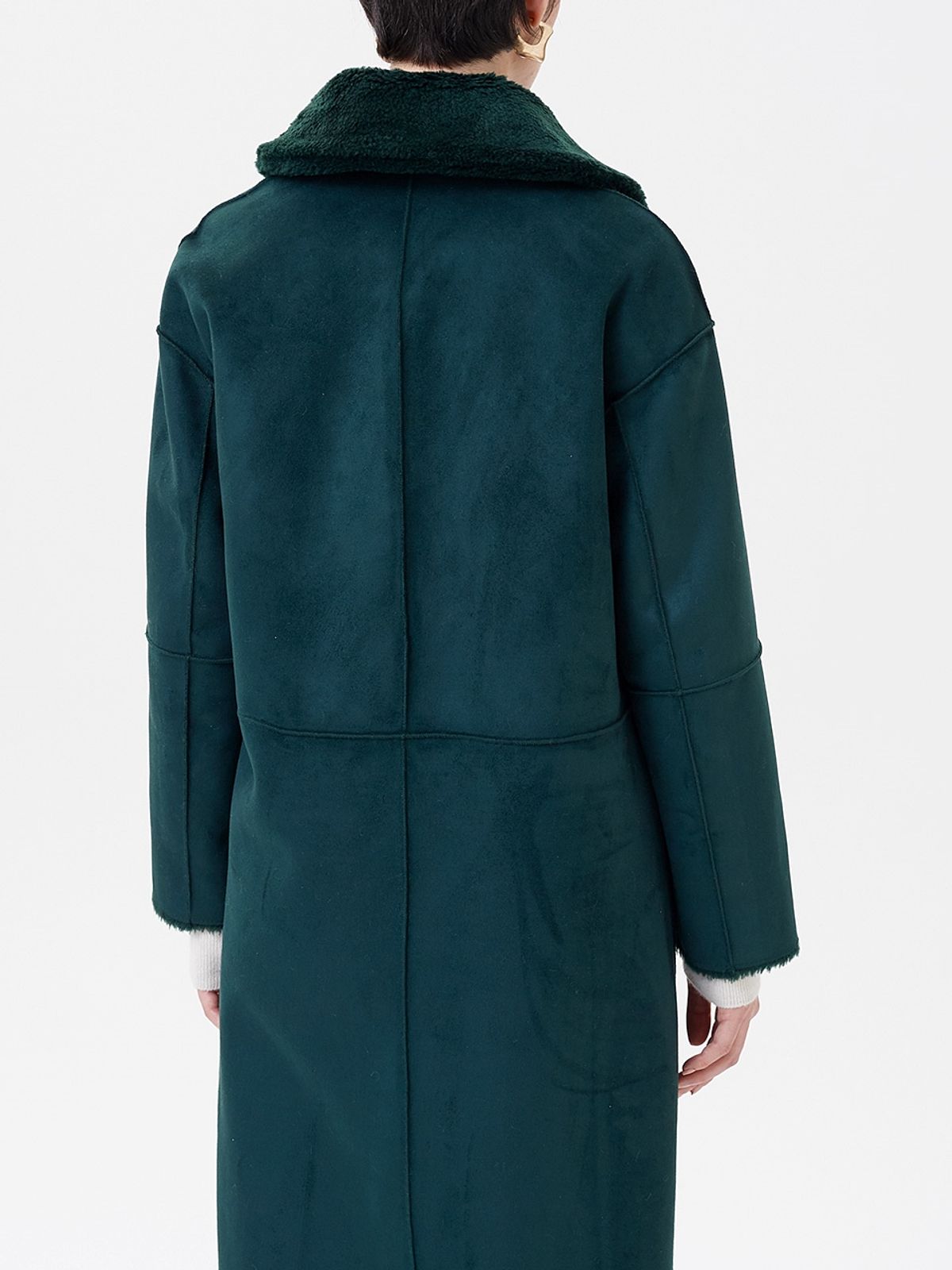 핀블랙(PINBLACK) WOOL REVERSIBLE DUMBLE LONG MUSTANG COAT GREEN