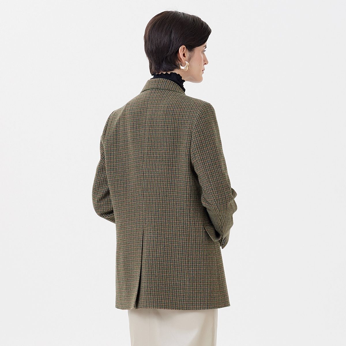 핀블랙(PINBLACK) CLASSIC CHECK JACKET GREEN