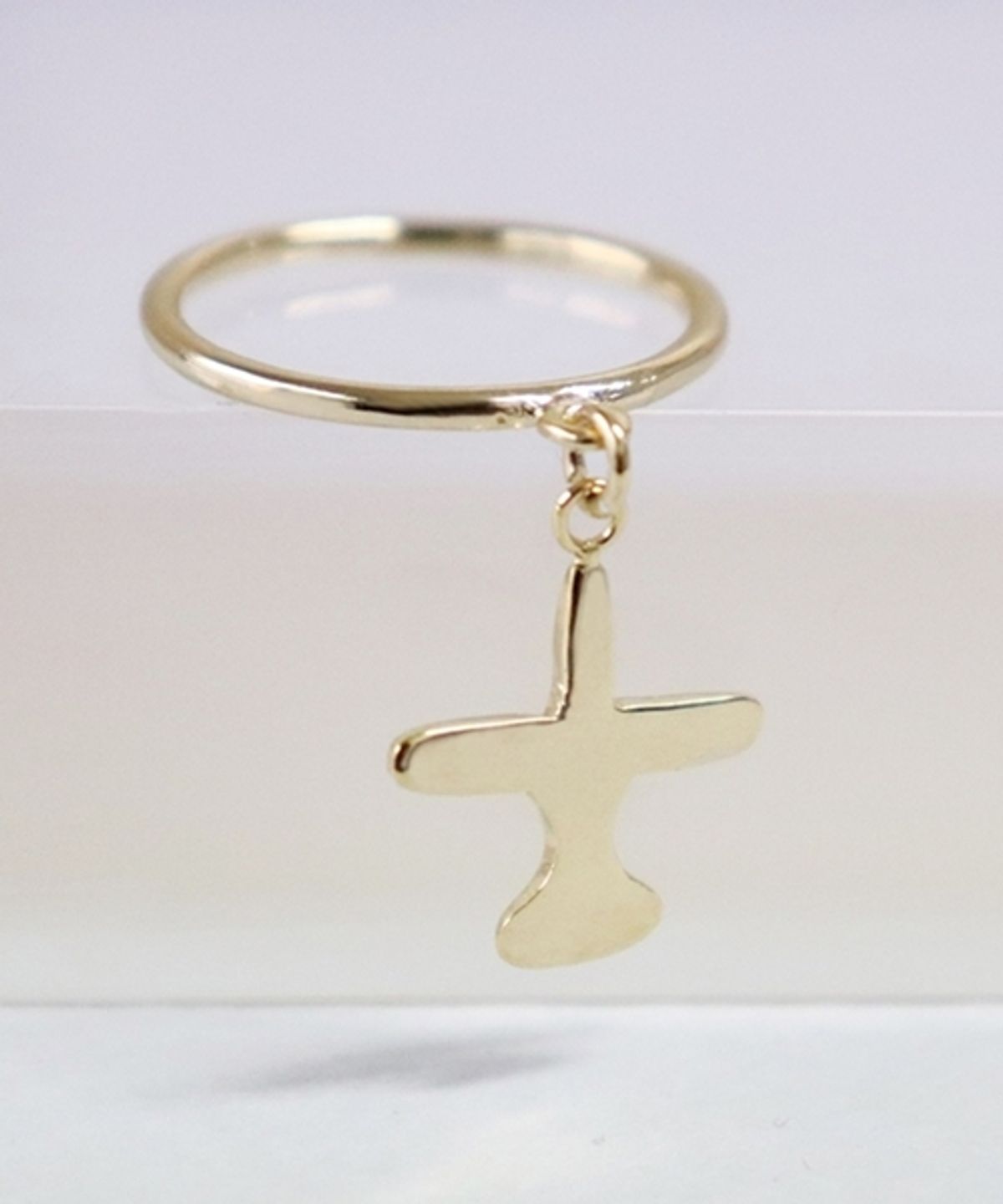 봉보(BONBEAU) Mini airplane simple drop Ring 미니 비행기 심플 드롭 반지