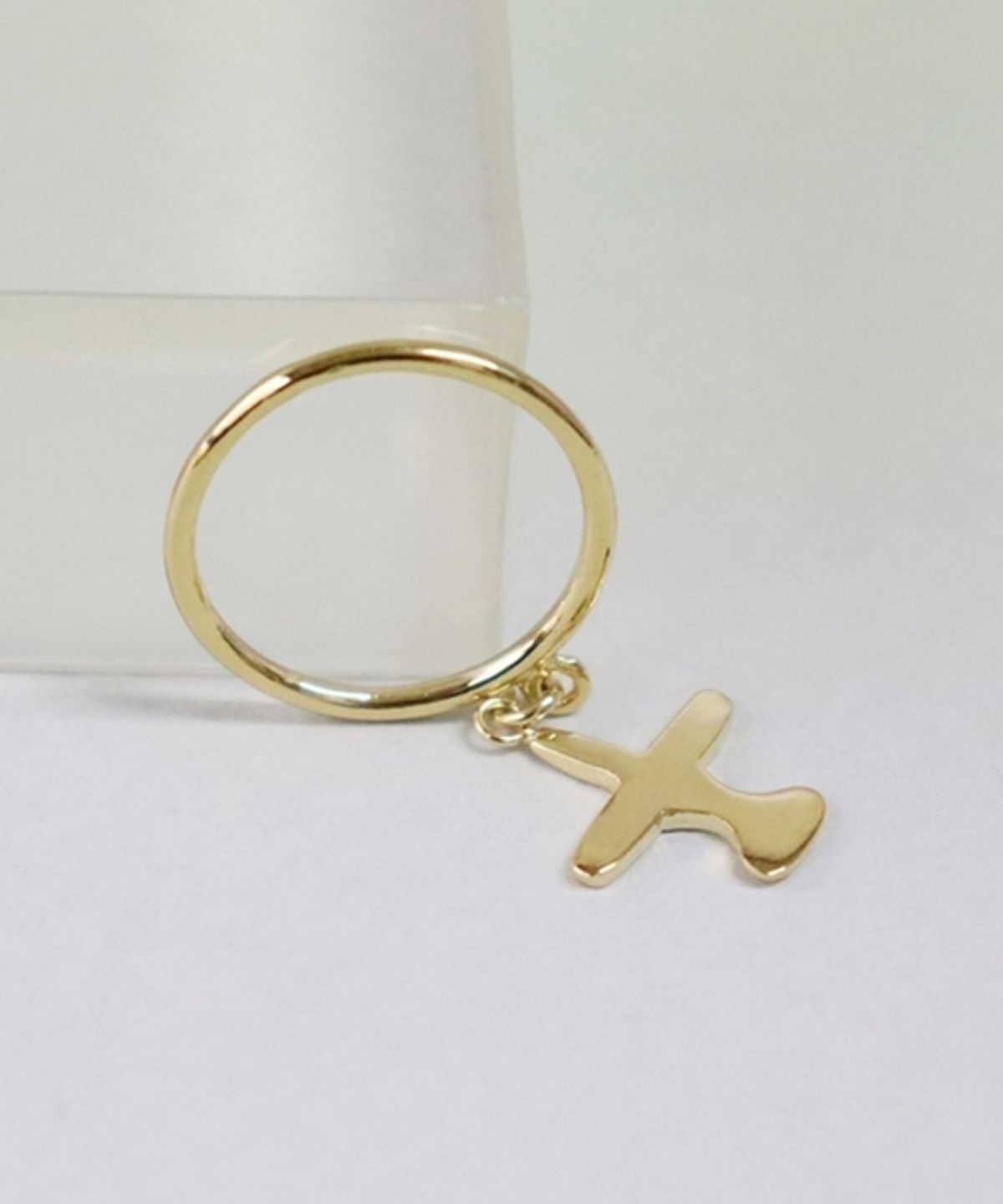 봉보(BONBEAU) Mini airplane simple drop Ring 미니 비행기 심플 드롭 반지