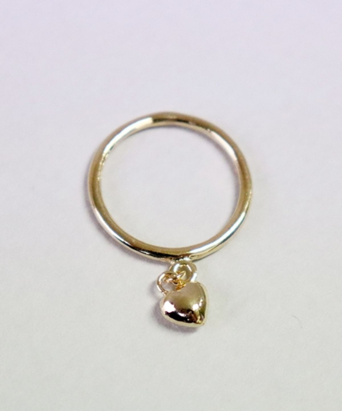 봉보(BONBEAU) Mini heart simple drop Ring 미니 하트 달랑이 레이어드반지