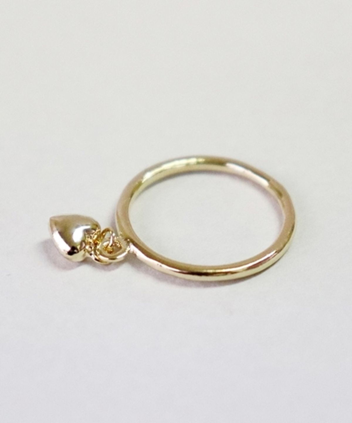 봉보(BONBEAU) Mini heart simple drop Ring 미니 하트 달랑이 레이어드반지