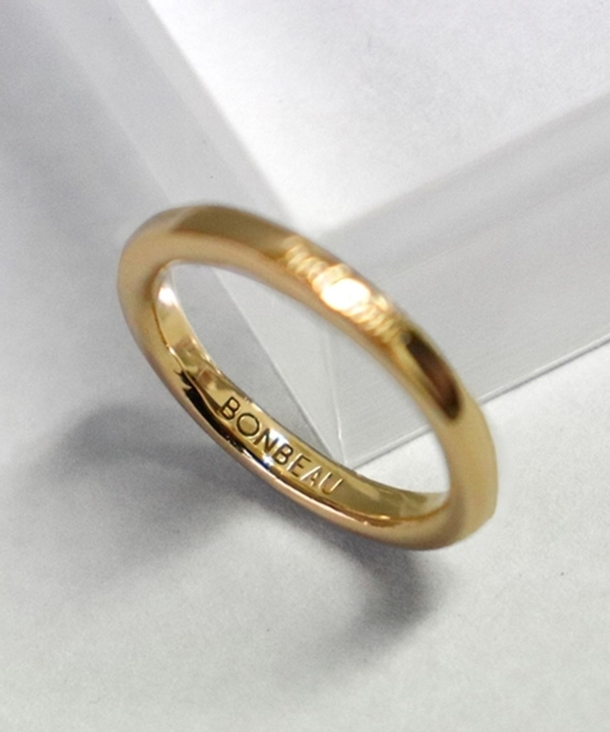 봉보(BONBEAU) only for me simple gold Ring 심플 이니셜 각인반지