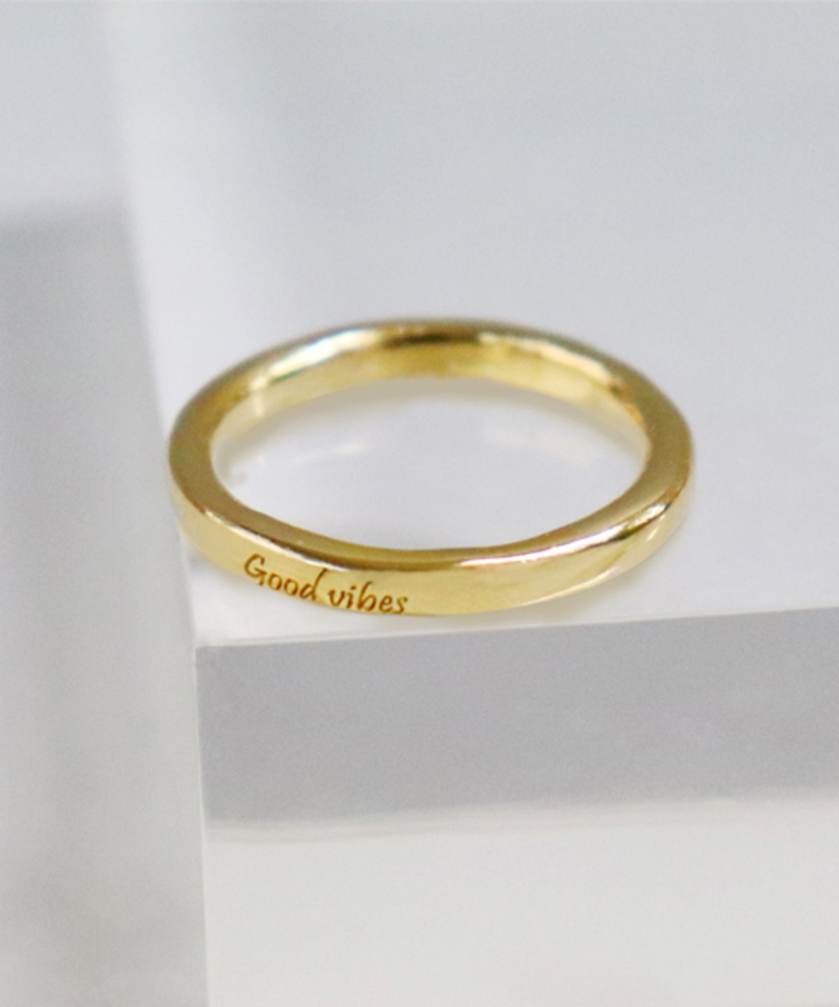 봉보(BONBEAU) only for me simple gold Ring 심플 이니셜 각인반지