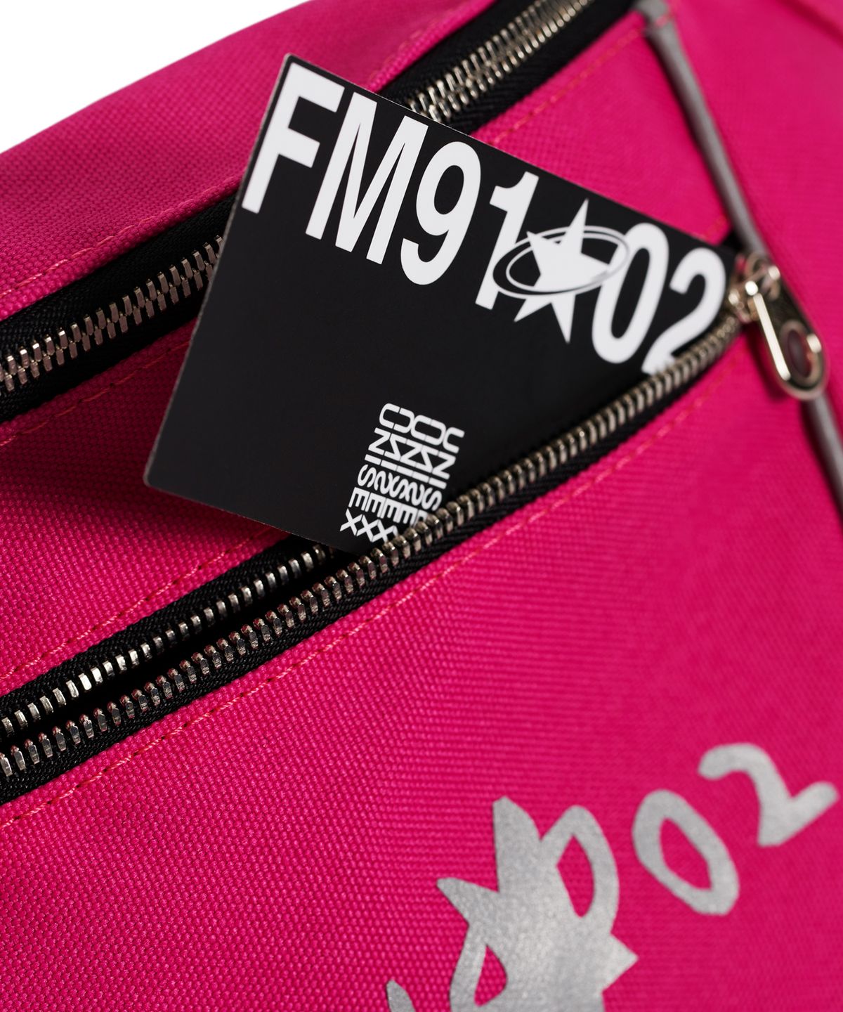 에프엠9102(FM91.02) BIG WAVE pink BELT BAG