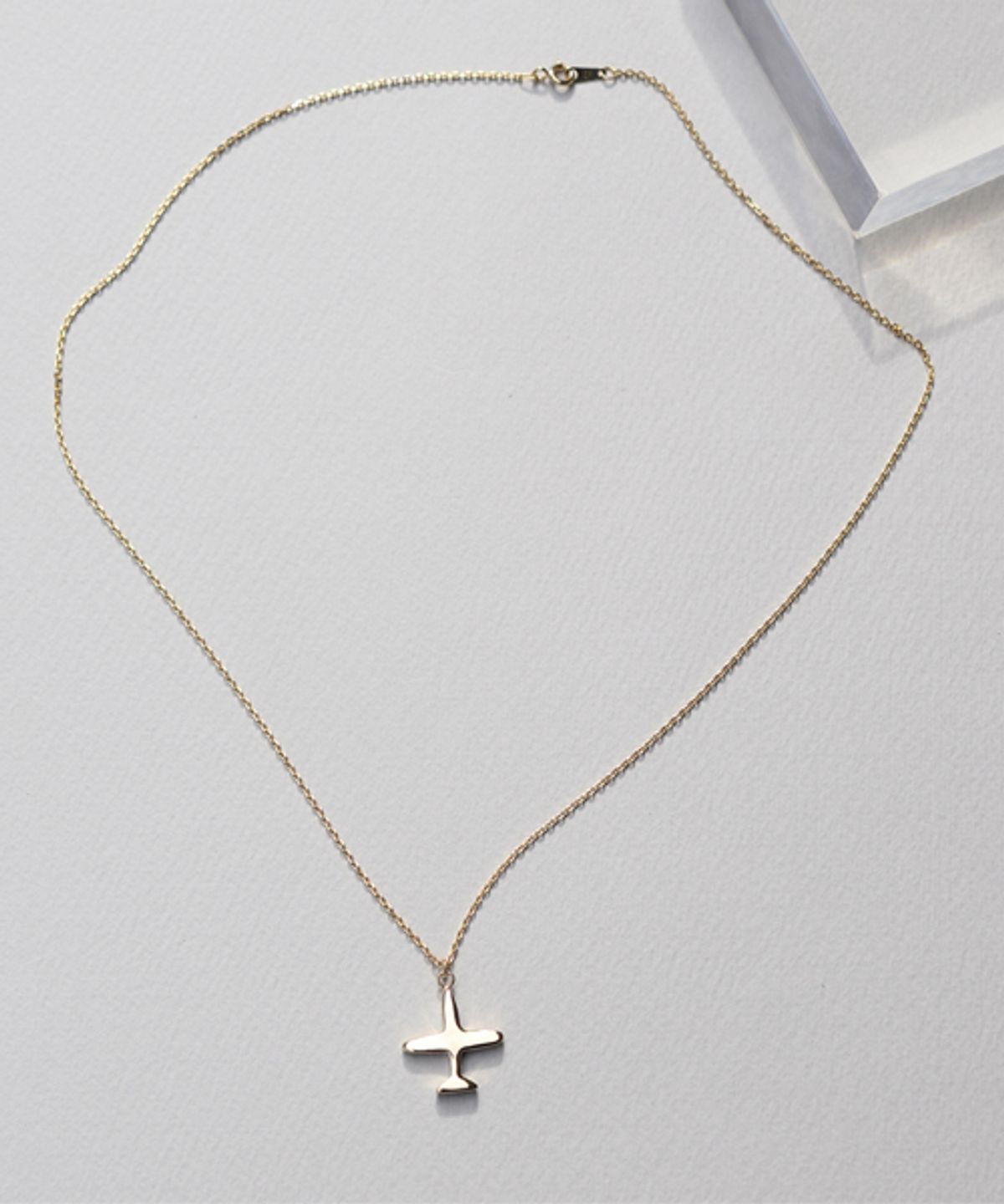 봉보(BONBEAU) Kitsch airplane pendant simple Necklace 비행기 팬던트 심플목걸이