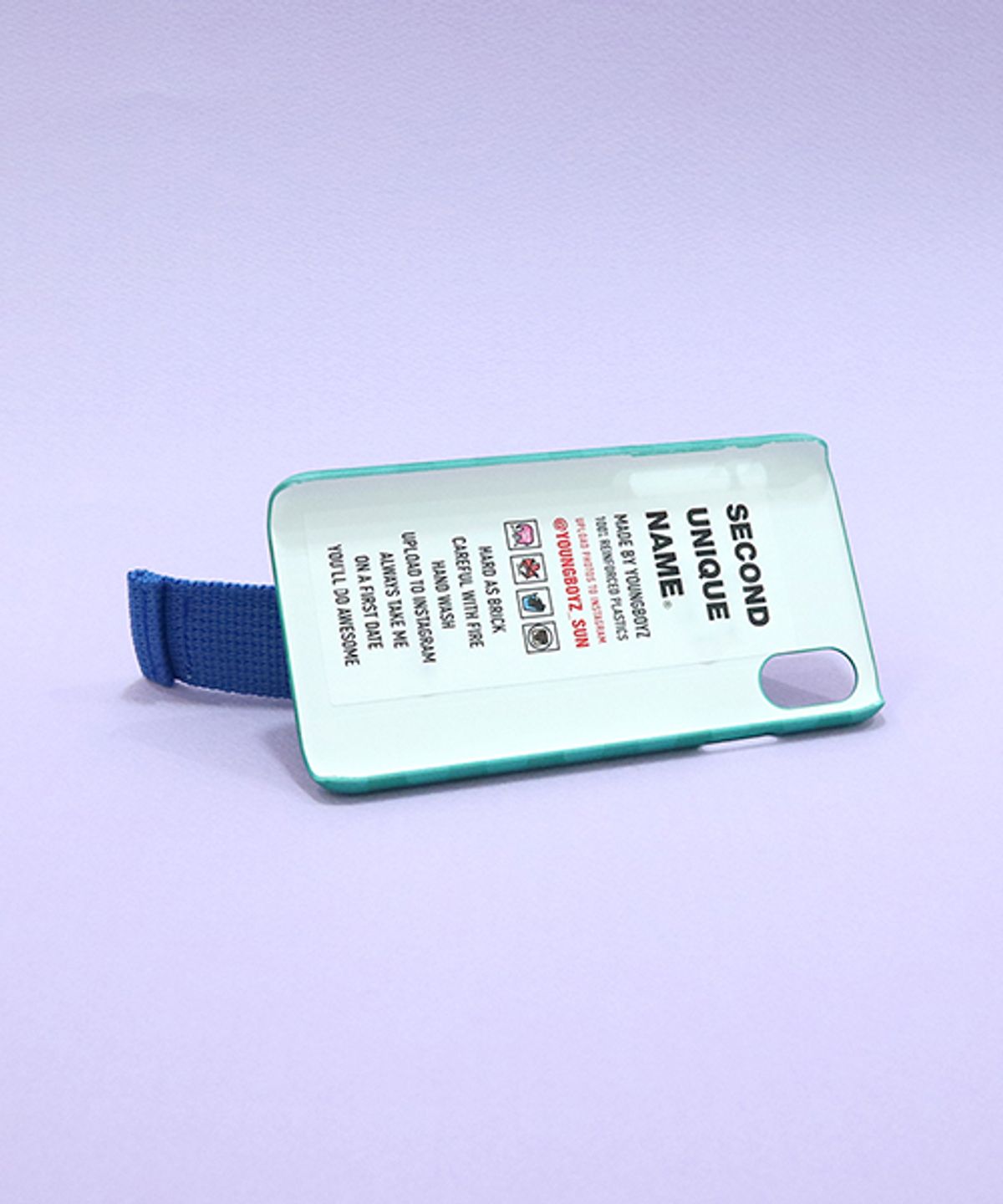세컨드유니크네임(SECOND UNIQUE NAME) SUN CASE HOLLY GREEN RIVER BLUE (CHECK)