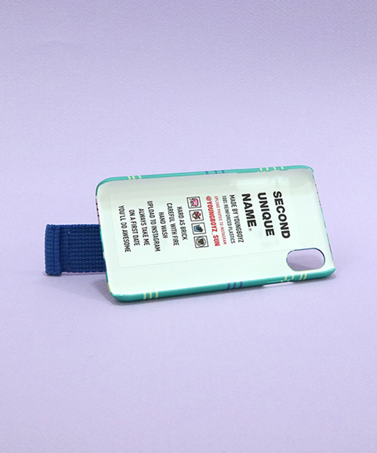 세컨드유니크네임(SECOND UNIQUE NAME) SUN CASE HOLLY GREEN RIVER BLUE (PATTERN)