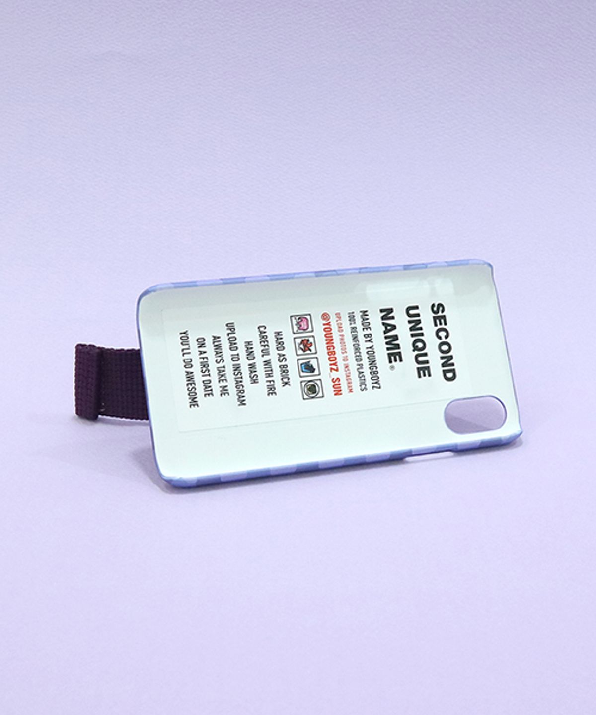세컨드유니크네임(SECOND UNIQUE NAME) SUN CASE SEND PURPLE DEEP PURPLE (CHECK)