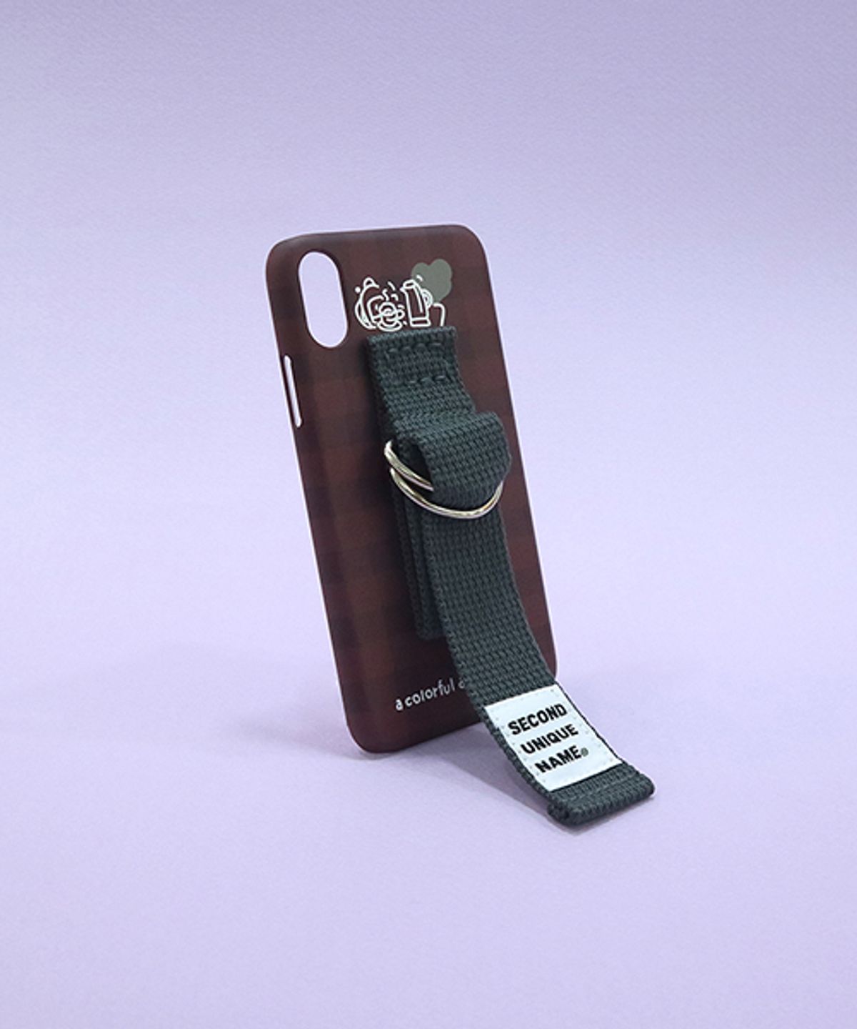 세컨드유니크네임(SECOND UNIQUE NAME) SUN CASE SMOKE BROWN DEEP GRAY (CHECK)