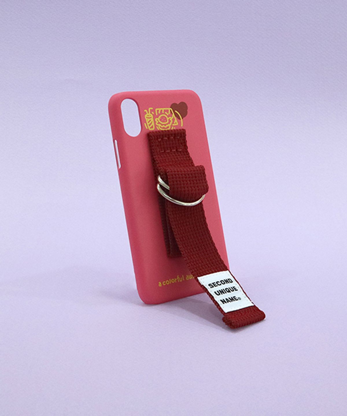 세컨드유니크네임(SECOND UNIQUE NAME) SUN CASE SUGAR CORAL BURGUNDY (ILLUST)