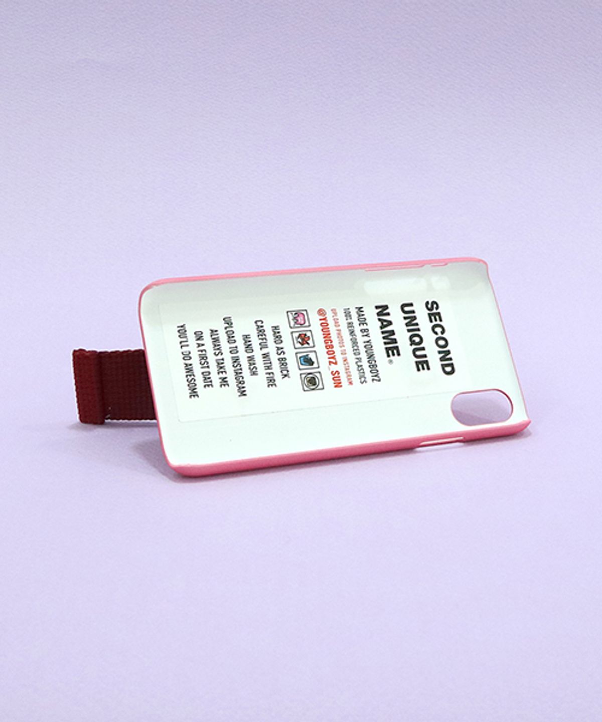 세컨드유니크네임(SECOND UNIQUE NAME) SUN CASE SUGAR CORAL BURGUNDY (ILLUST)