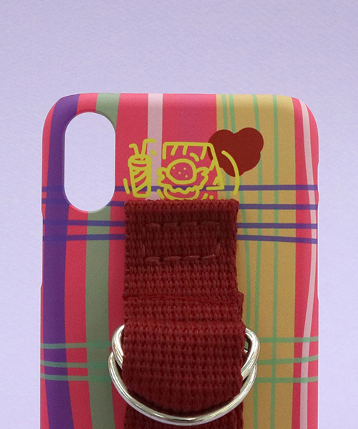 세컨드유니크네임(SECOND UNIQUE NAME) SUN CASE SUGAR CORAL BURGUNDY (PATTERN)