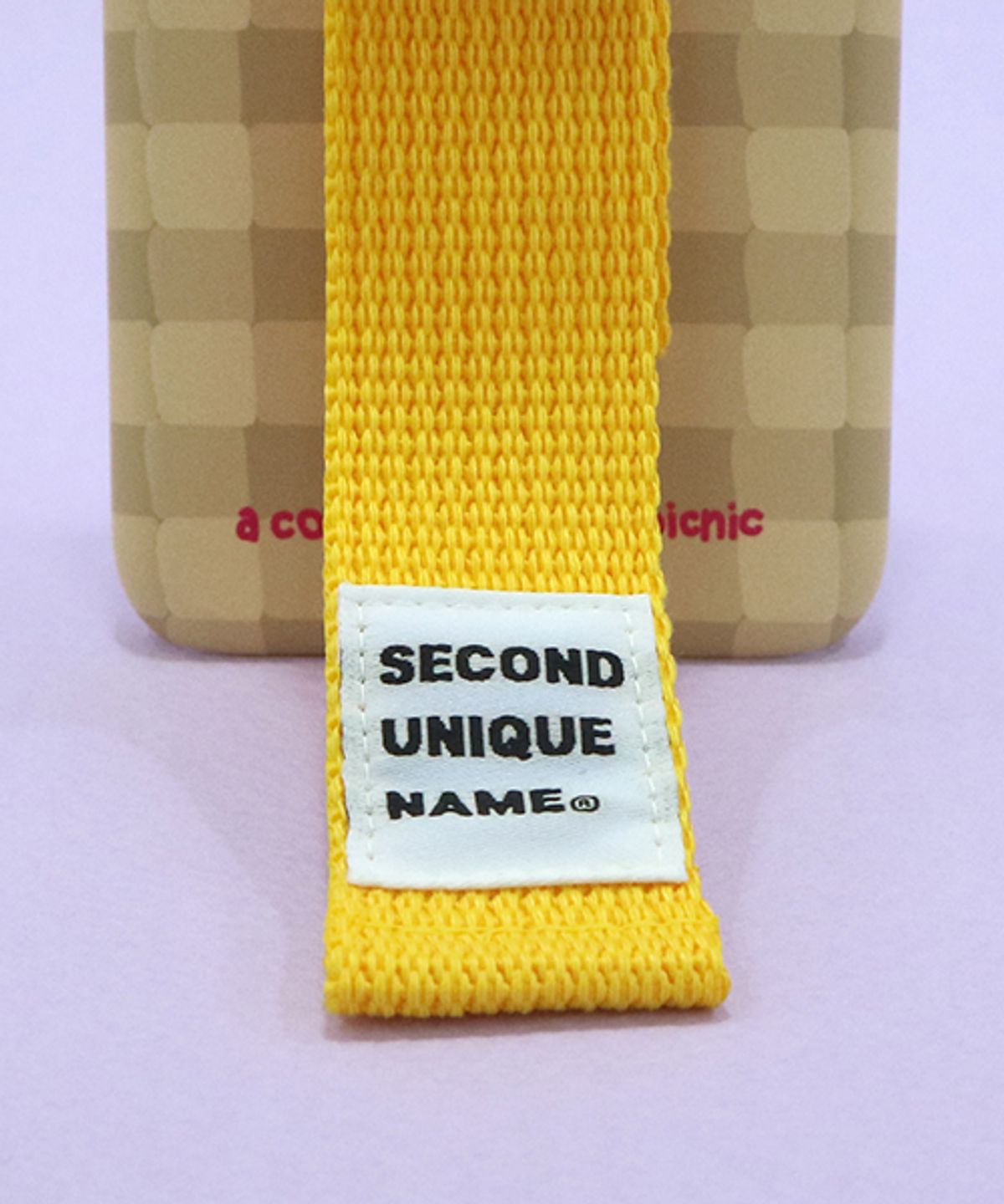 세컨드유니크네임(SECOND UNIQUE NAME) SUN CASE SUNLIGHT BEIGE YELLOW (CHECK)