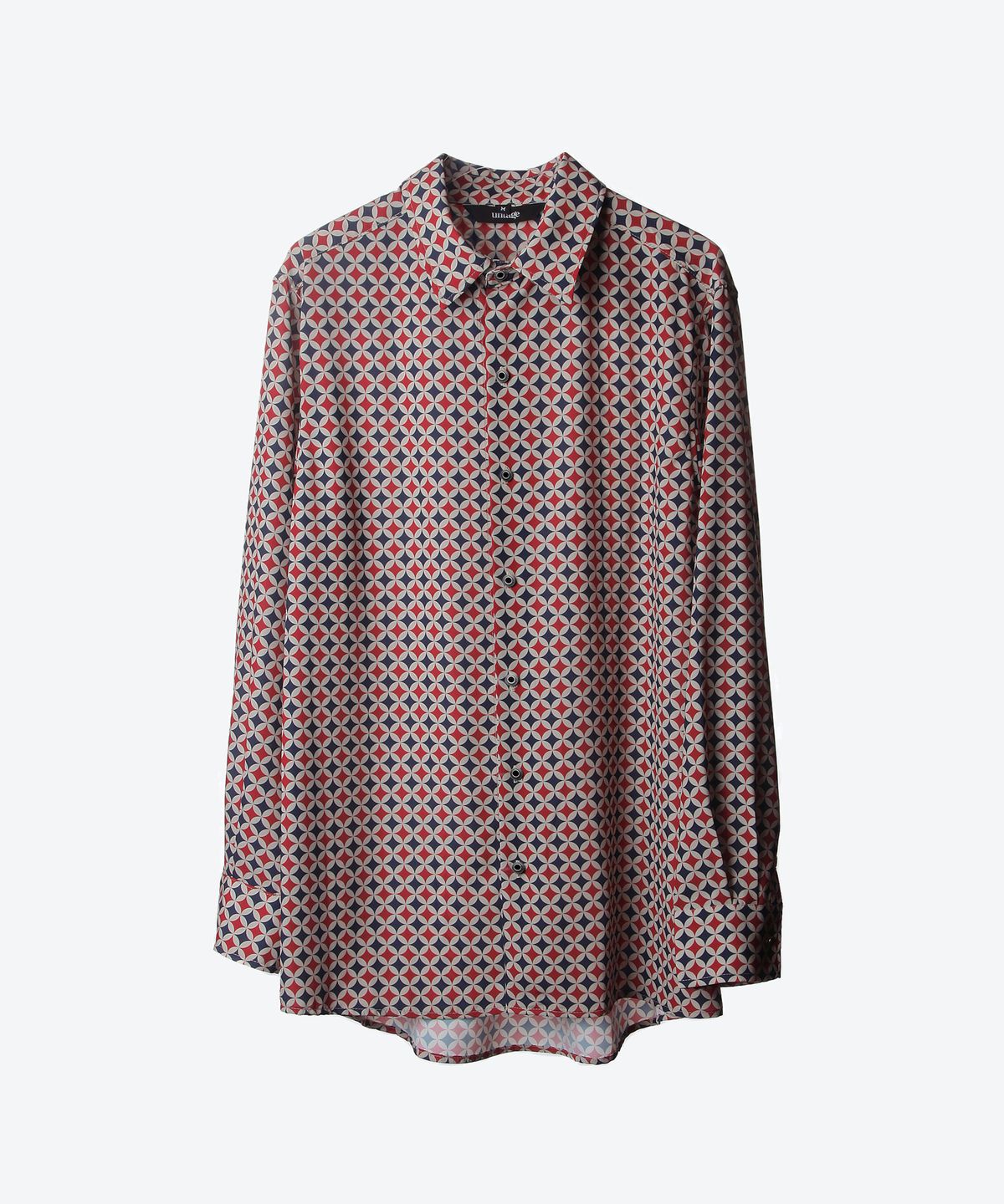 언티지(UNTAGE) 레트로 B 블록 프린트 셔츠(UNISEX)_UTS-FS28