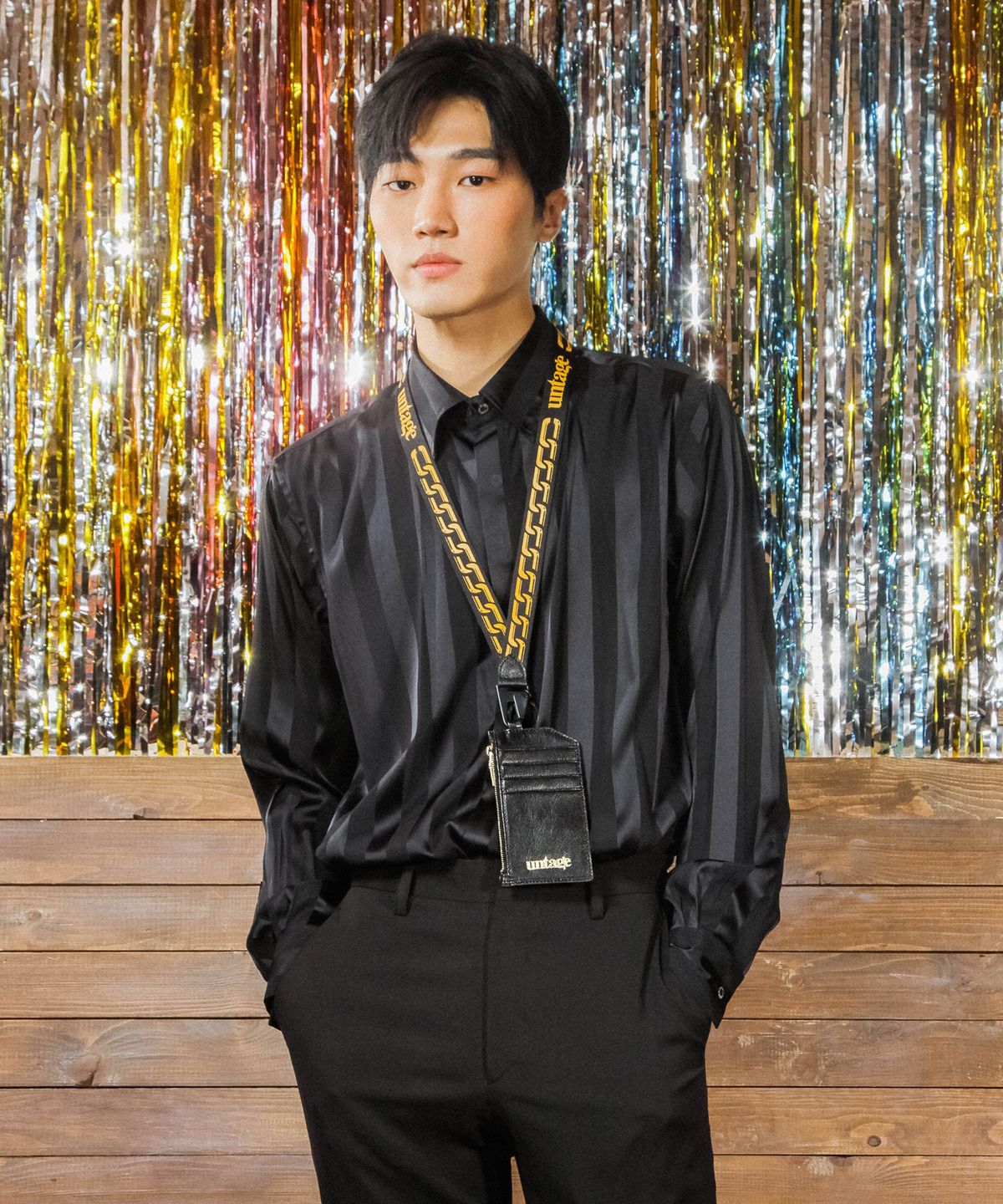 언티지(UNTAGE) UTA-FM11 체인 키홀더 카드 지갑[black(UNISEX)]