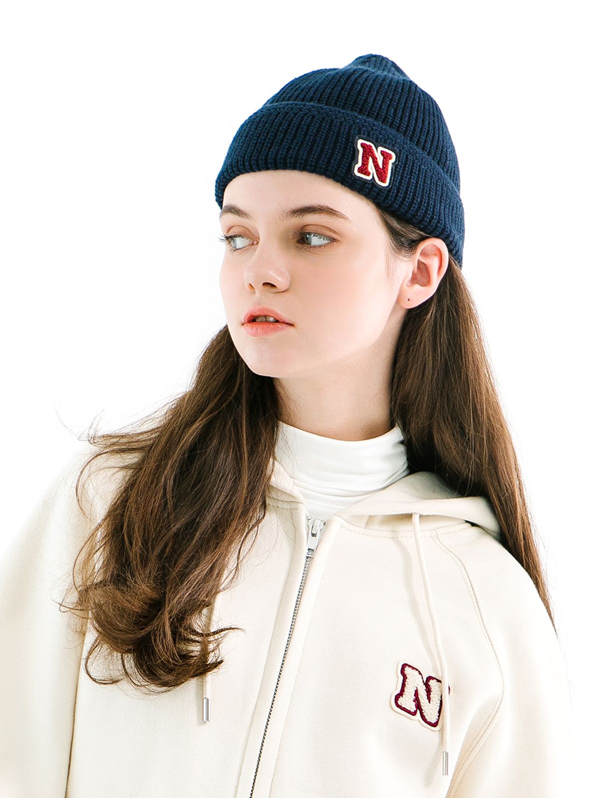 노르딕아일랜드(NORDICISLAND) N로고 비니 - 네이비