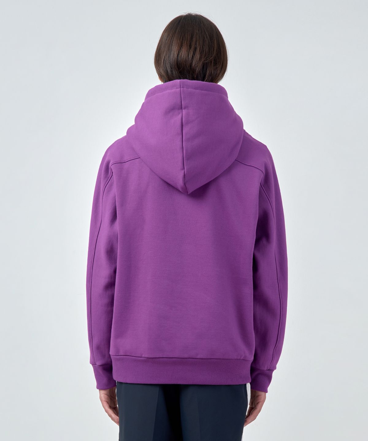 에스에스큐알(SSQR) Unisex Embroidered Hooded Sweatshirt KIZ_H_01_PURPLE_LARGE
