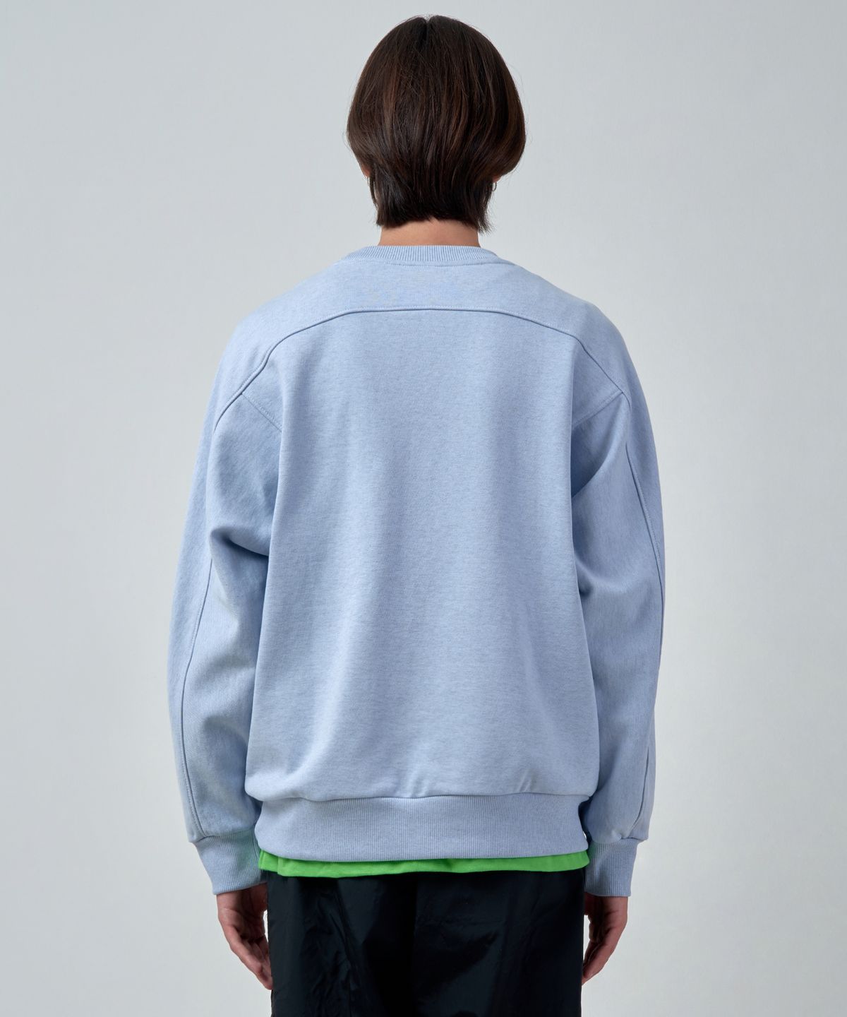 에스에스큐알(SSQR) Unisex Embroidered Sweatshirt KIZ_01_M.BLUE_LARGE
