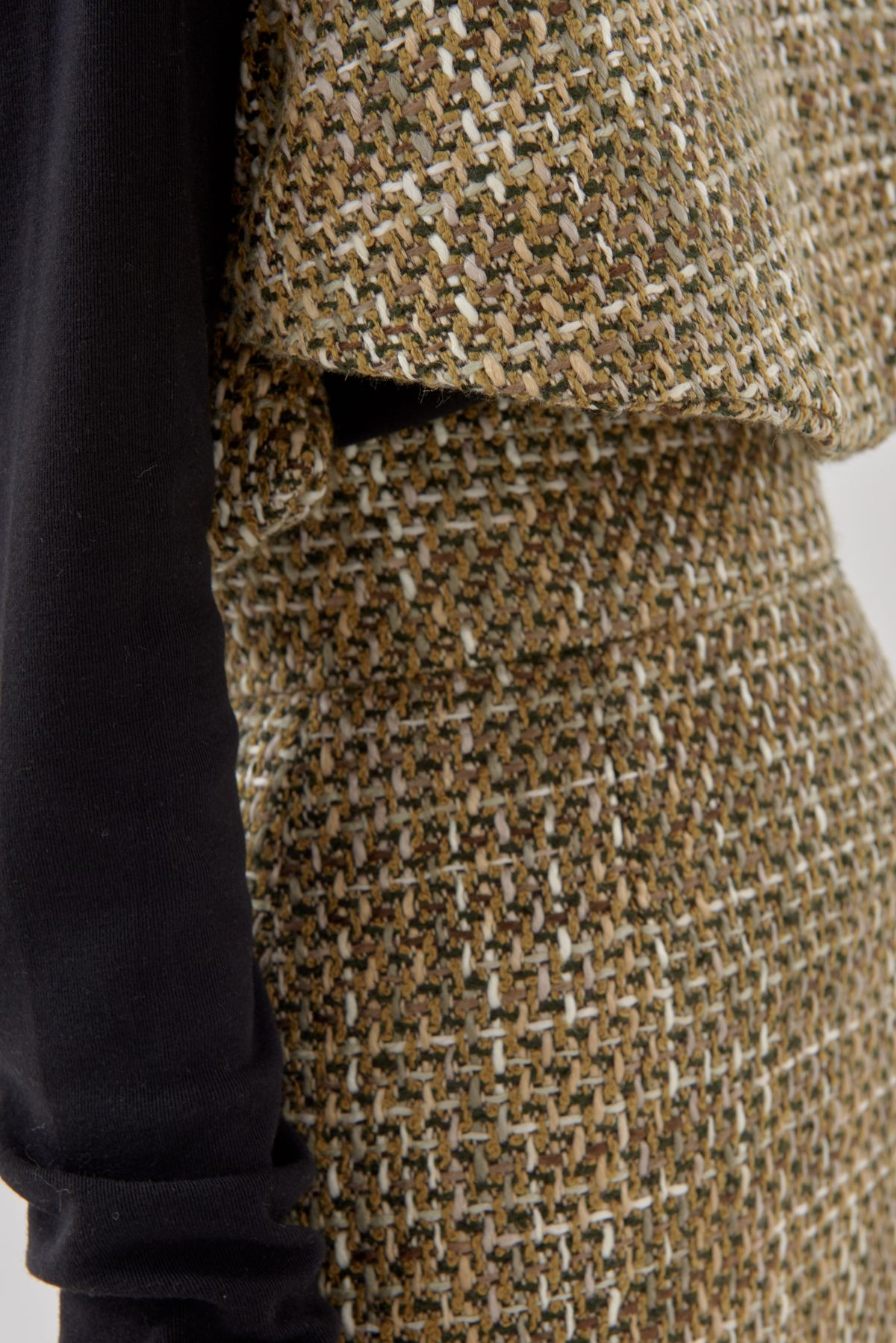 고목(KOMOK) Olive tweed skirts