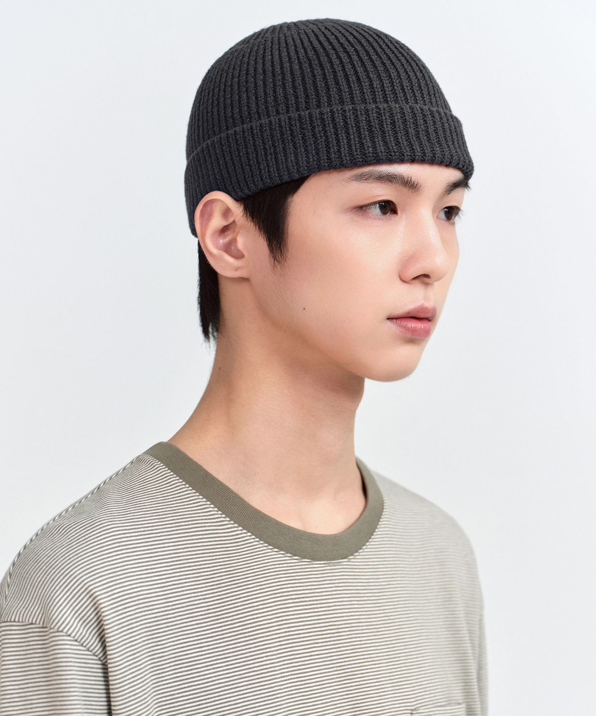 무신사 스탠다드(MUSINSA STANDARD) 니트 워치 캡 [다크 그레이]