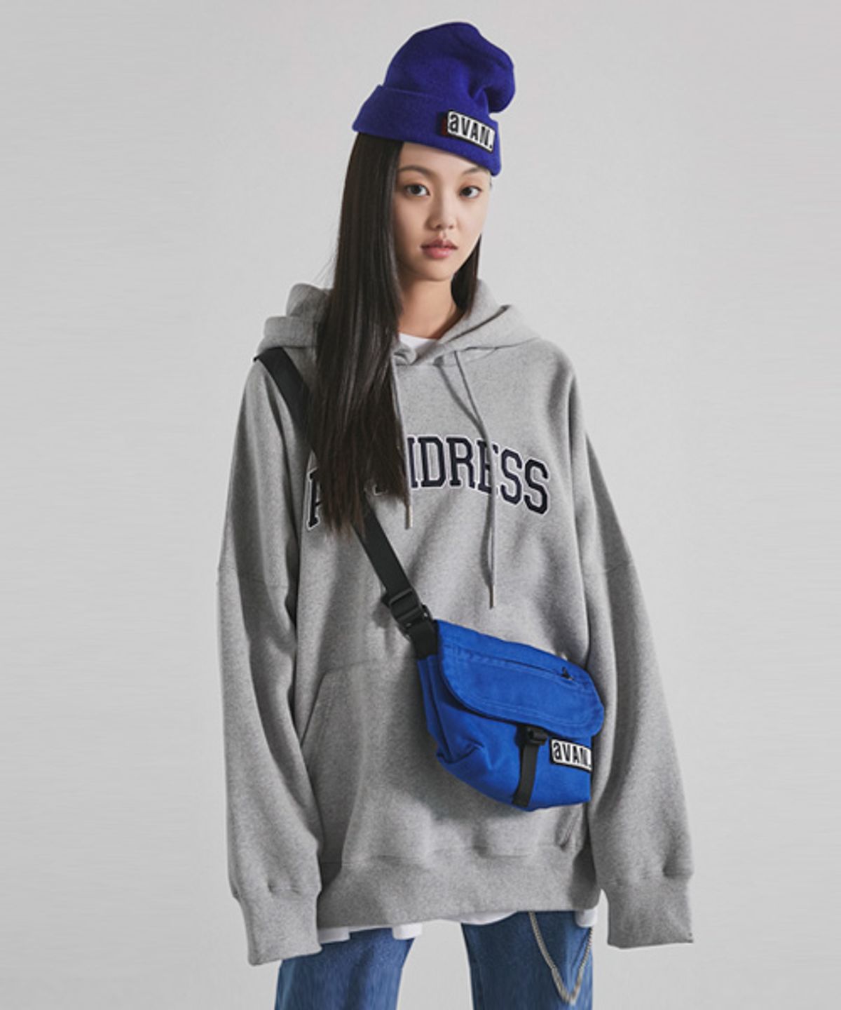 어반드레스(AVANDRESS) UNISEX OVERFIT APPLIQUE HOODIE - 3COL