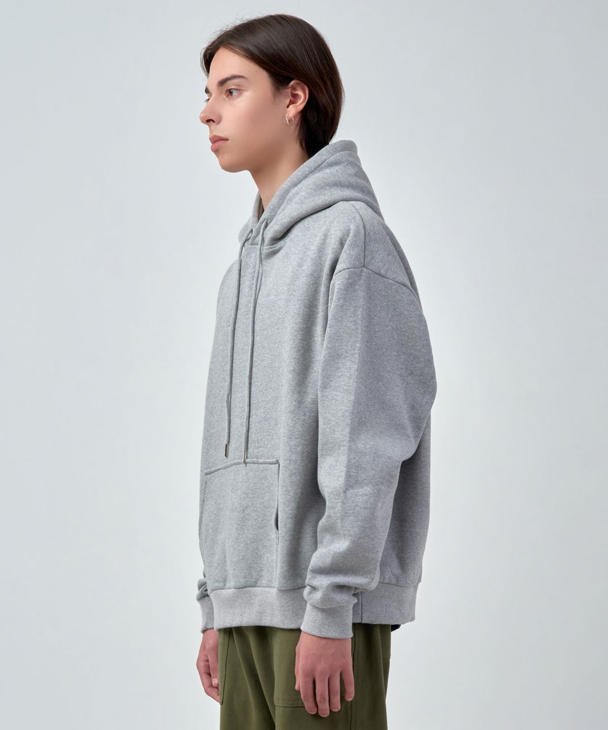 에스에스큐알(SSQR) Unisex Embroidered Hooded Sweatshirt HD_02_M.GRAY_LARGE