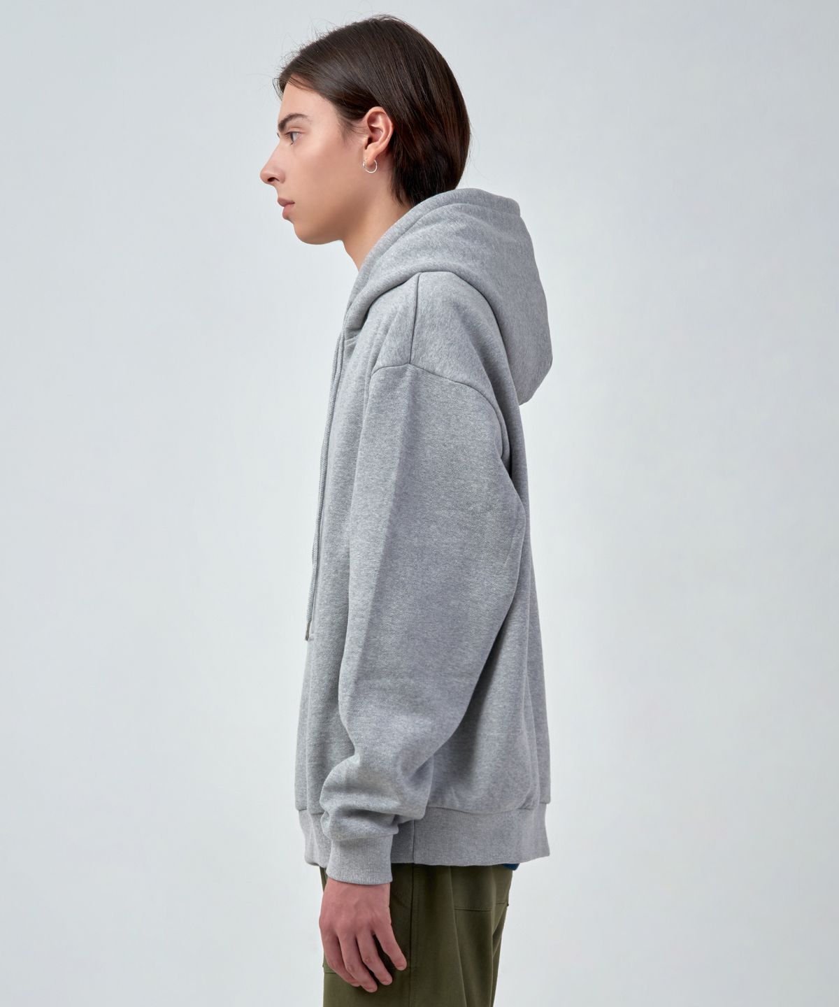 에스에스큐알(SSQR) Unisex Embroidered Hooded Sweatshirt HD_02_M.GRAY_LARGE