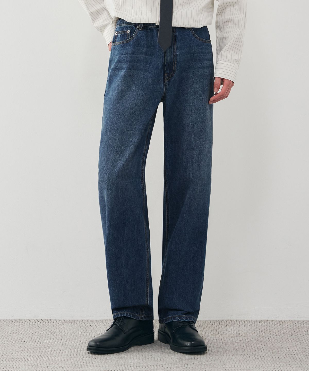 드로우핏(DRAW FIT) 유주얼 뉴 스트레이트 데님 팬츠 [BLUE]