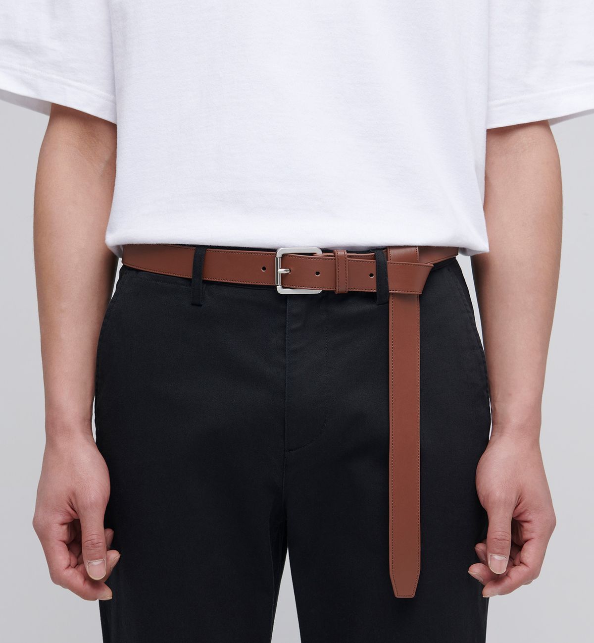 무신사 스탠다드(MUSINSA STANDARD) 신세틱 레더 롱 벨트