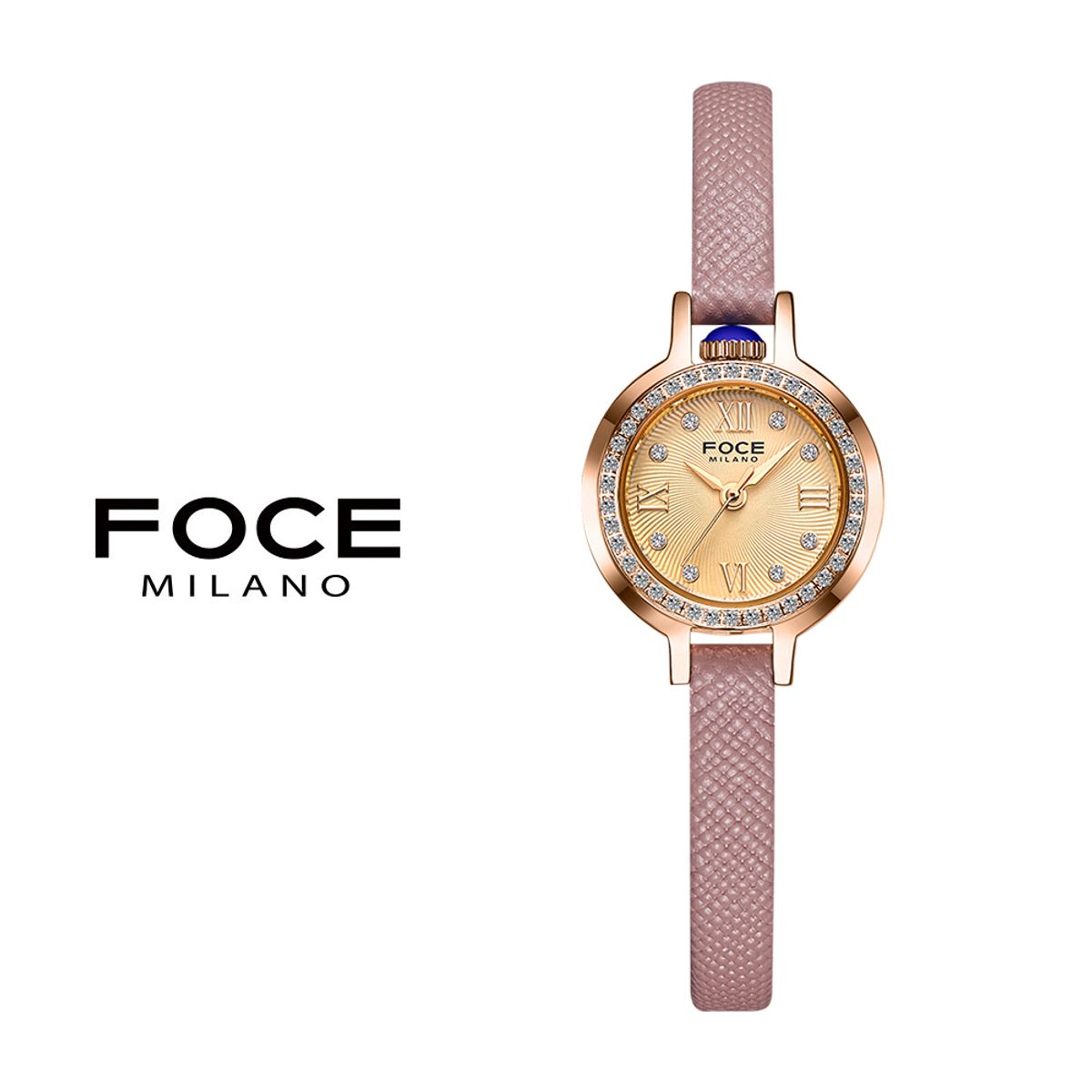 포체 레이디(FOCE LADY) 22.5mm 여성 가죽시계 FM1927L-RG