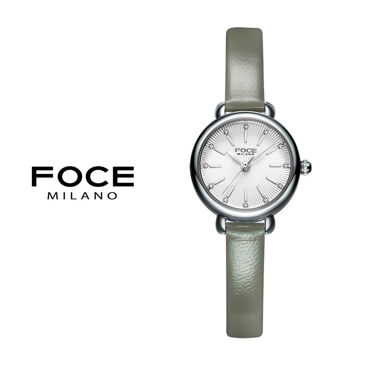 포체 레이디(FOCE LADY) 23mm 여성 가죽시계 FM1911L-WH