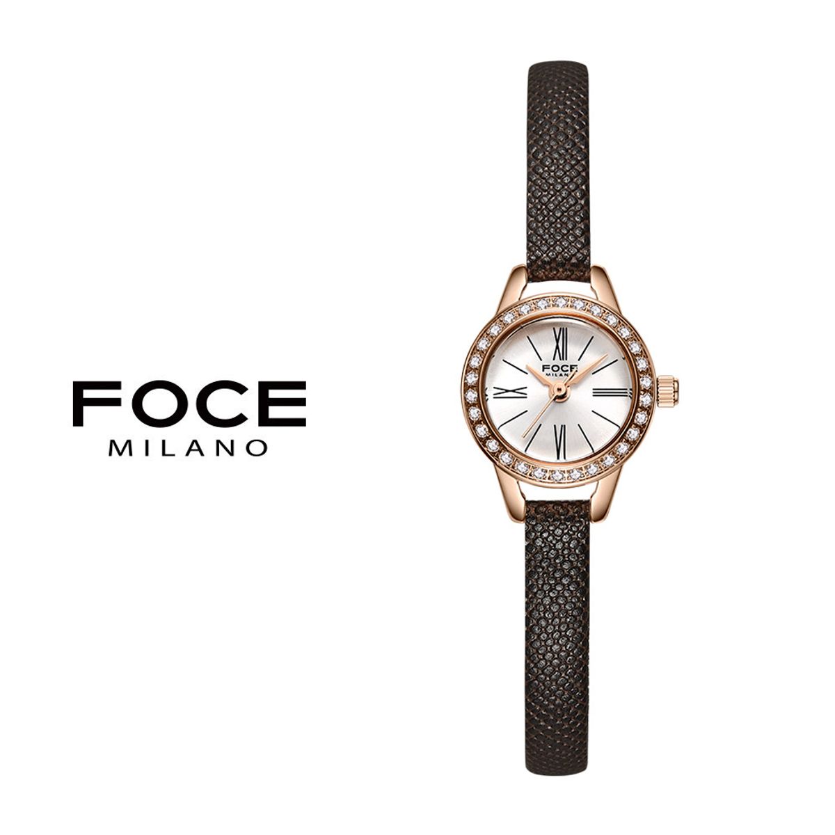 포체 레이디(FOCE LADY) 18mm 여성 가죽시계 FM1906L-WRG
