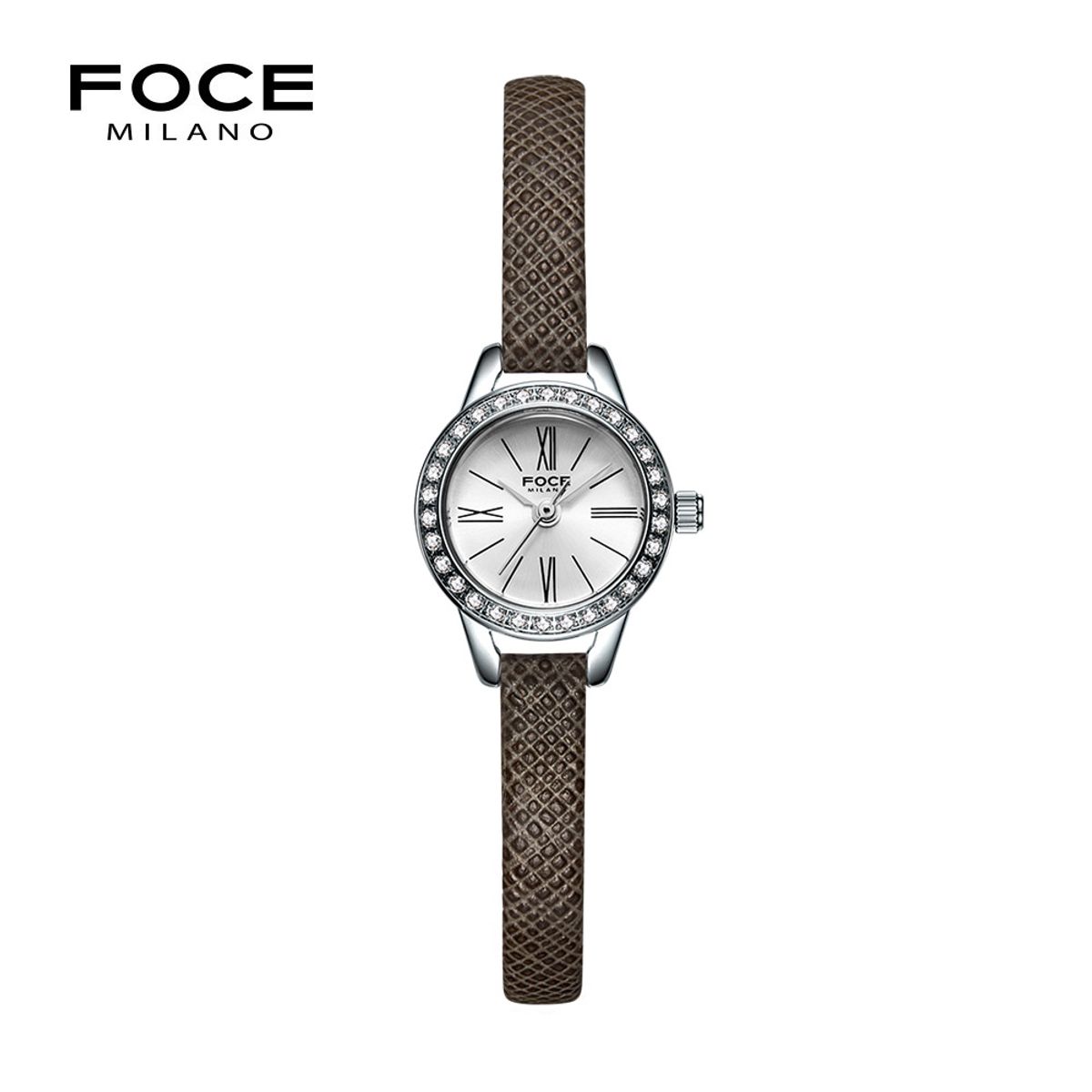 포체 레이디(FOCE LADY) 18mm 여성 가죽시계 FM1906L-WH
