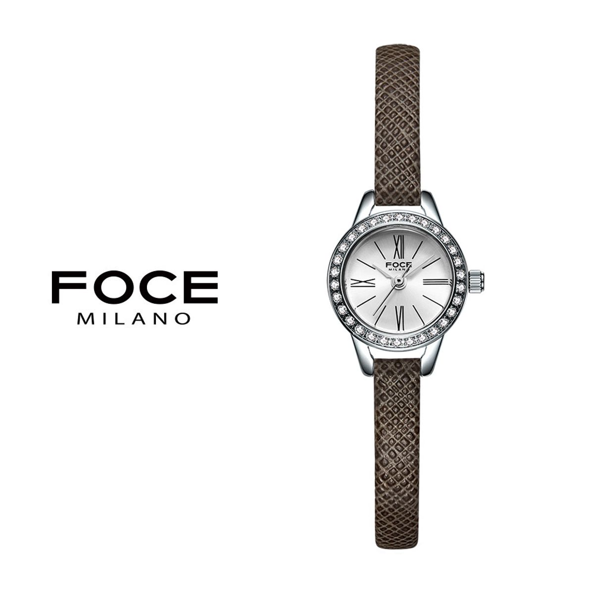 포체 레이디(FOCE LADY) 18mm 여성 가죽시계 FM1906L-WH