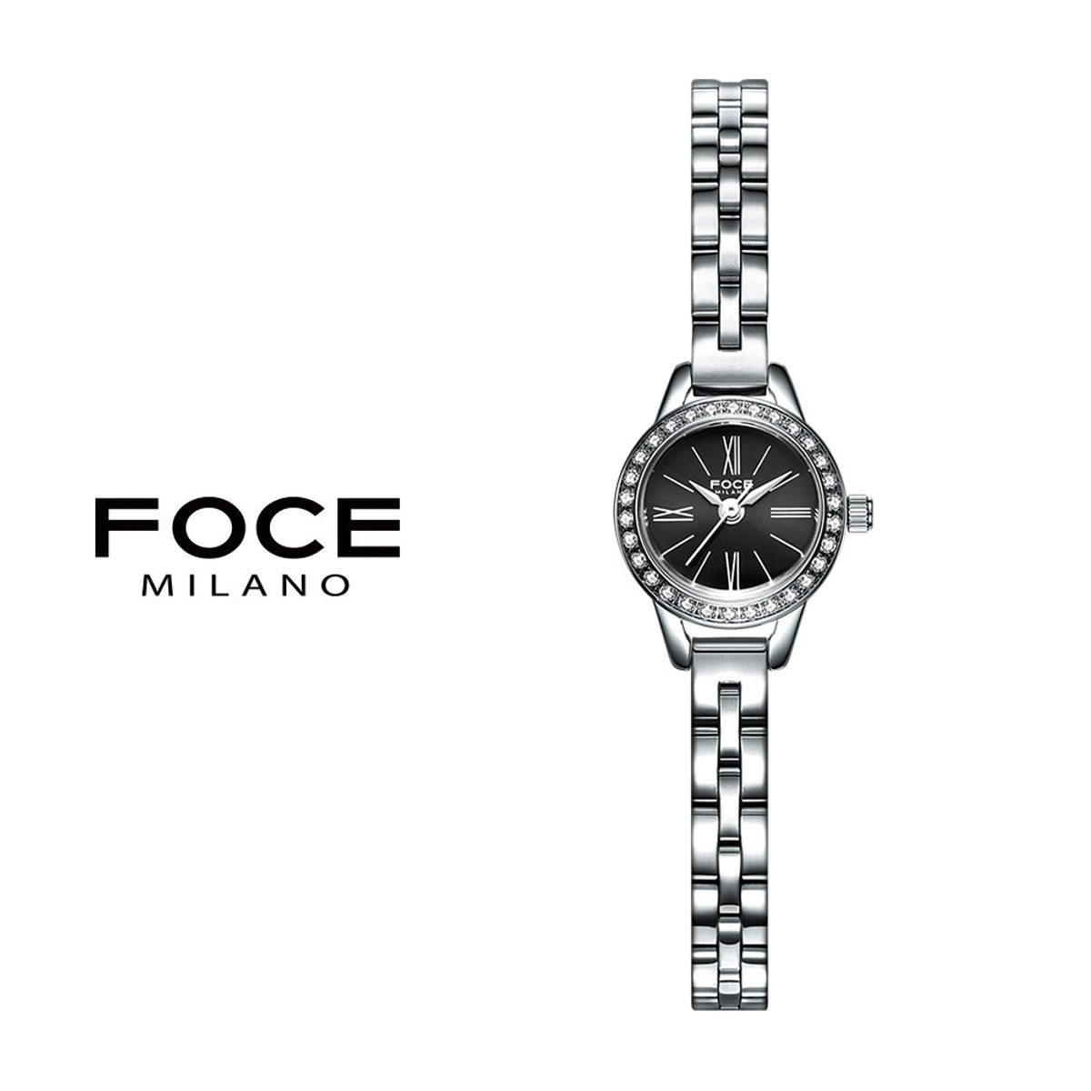 포체 레이디(FOCE LADY) 18mm 여성 메탈시계 FM1906BK