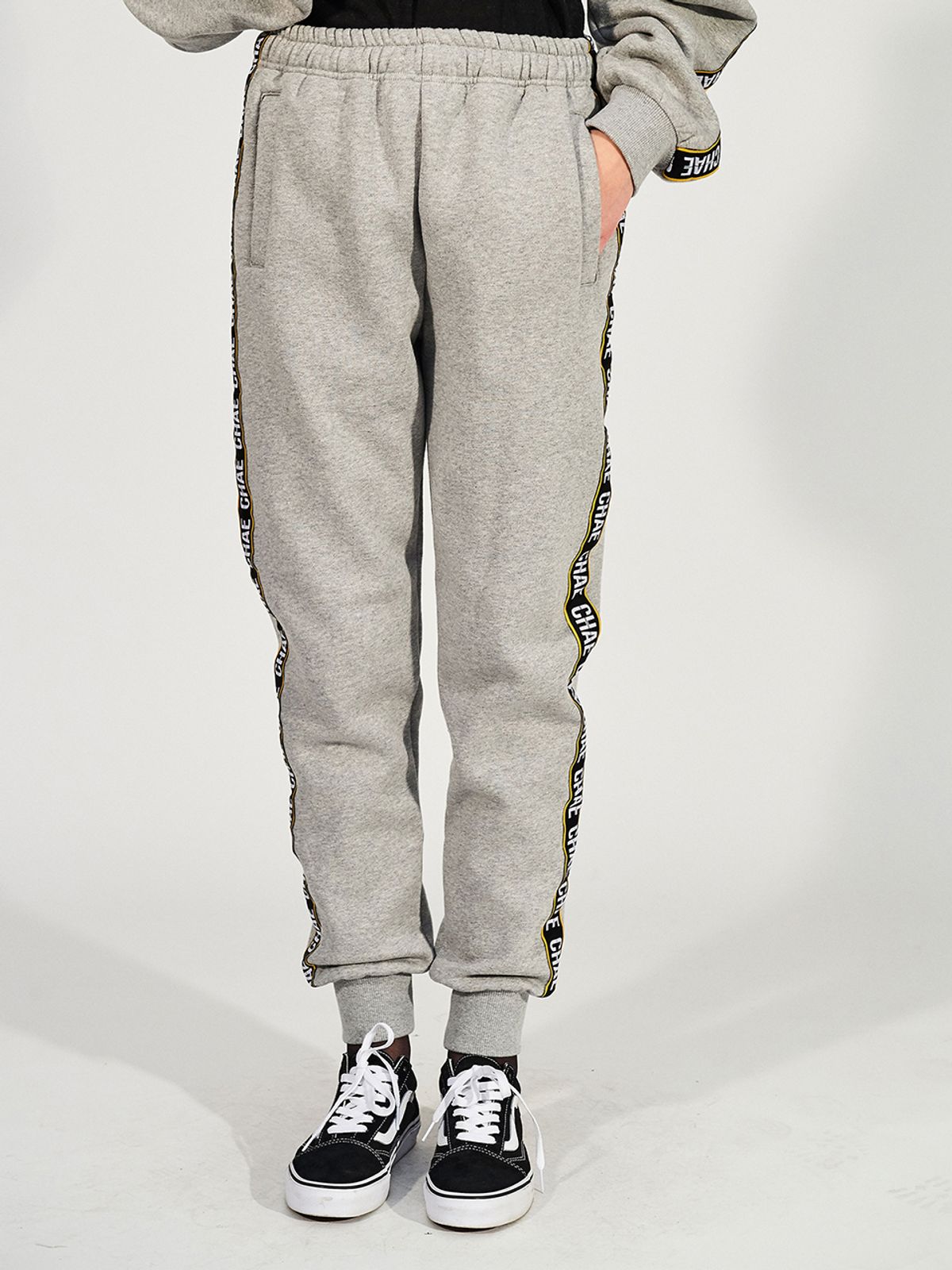 채뉴욕(CHAENEWYORK) CHAE taping jogger sweatpants [Melange/Yellow]