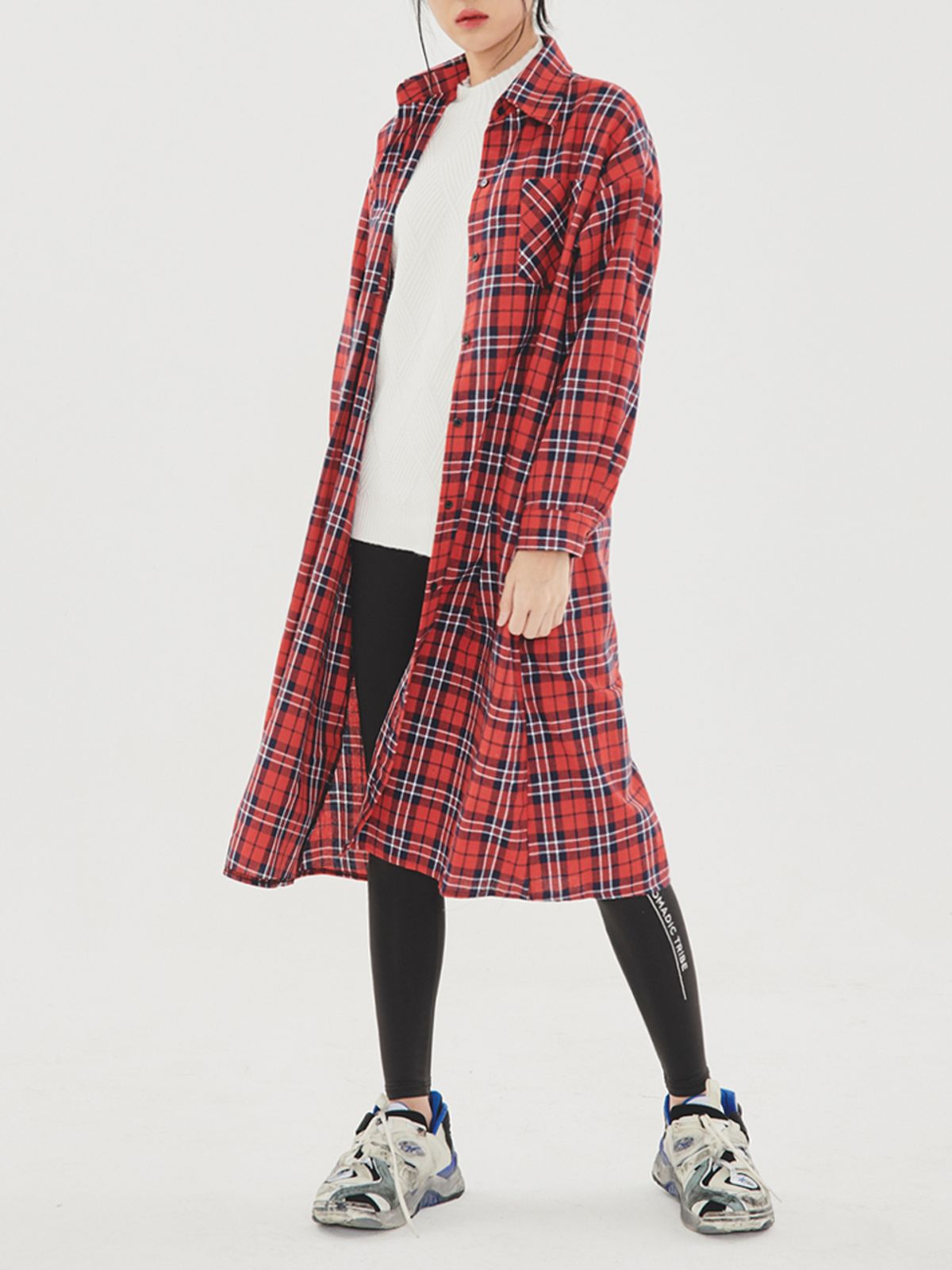 엔오티(NOT) Tartan Check Long shirts[3color]