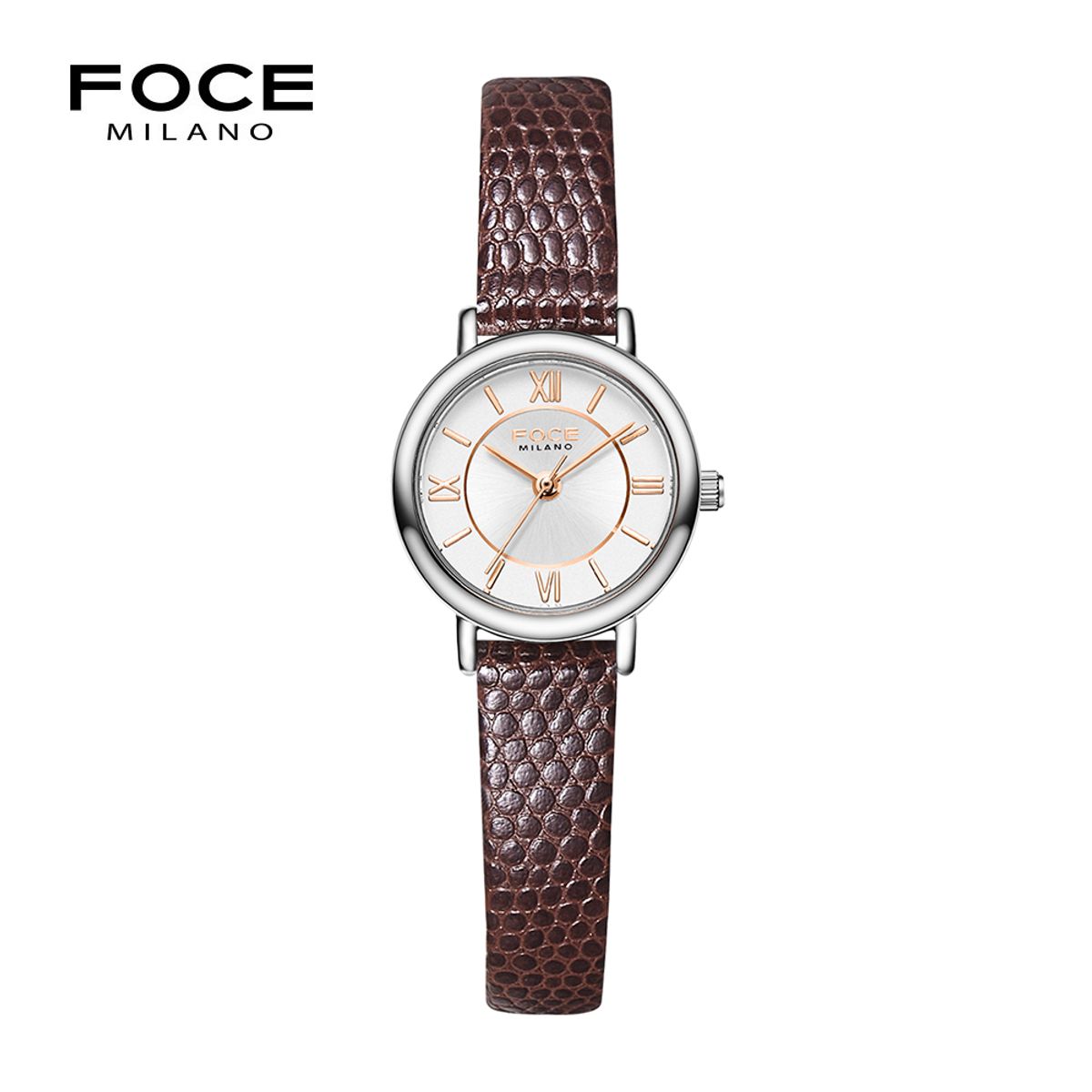 포체 레이디(FOCE LADY) 23mm 여성 가죽시계 FM1908L-WH