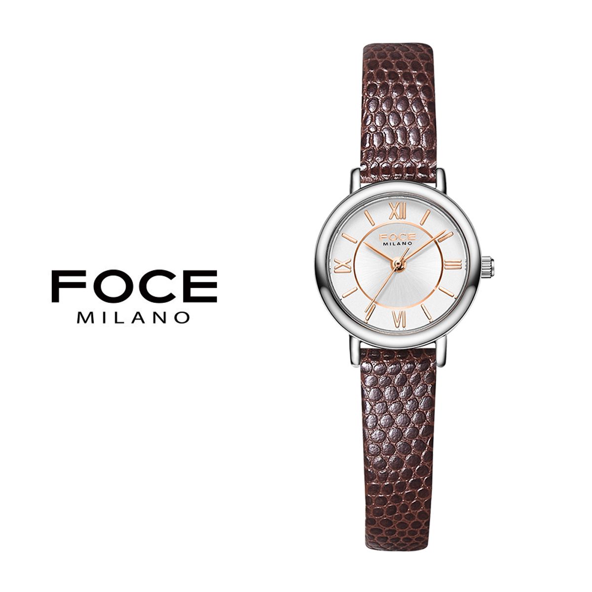 포체 레이디(FOCE LADY) 23mm 여성 가죽시계 FM1908L-WH