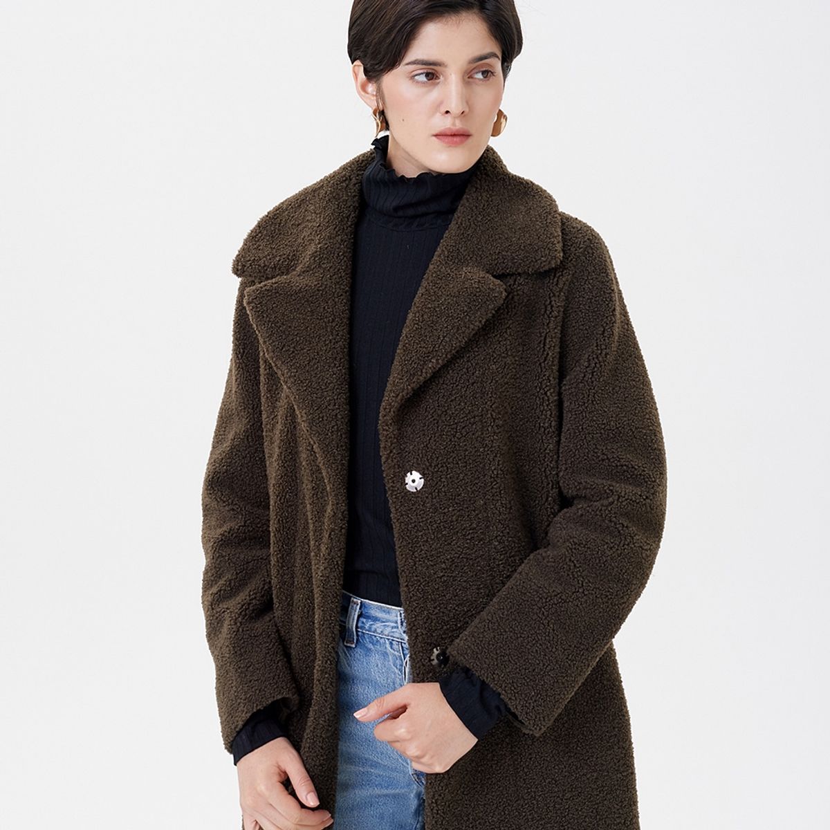 핀블랙(PINBLACK) REVERSIBLE MUSTANG  LONG COAT KHAKI