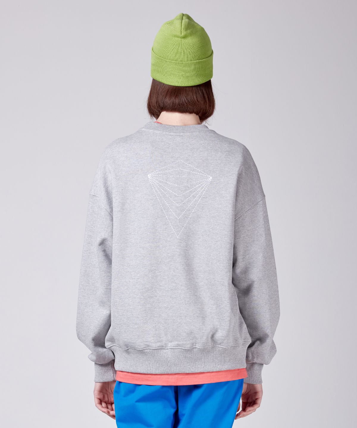 에스에스큐알(SSQR) Unisex Embroidered Sweatshirt VAN_01_M.GRAY_MEDIUM