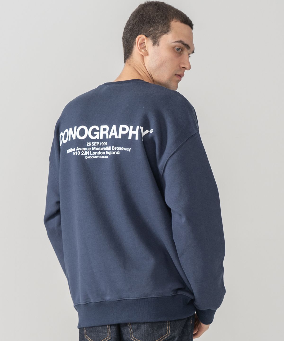 아이코노그라피(ICONOGRAPHY) 900G 헤비코튼 볼륨프린트 LONDON ADDREES DNA