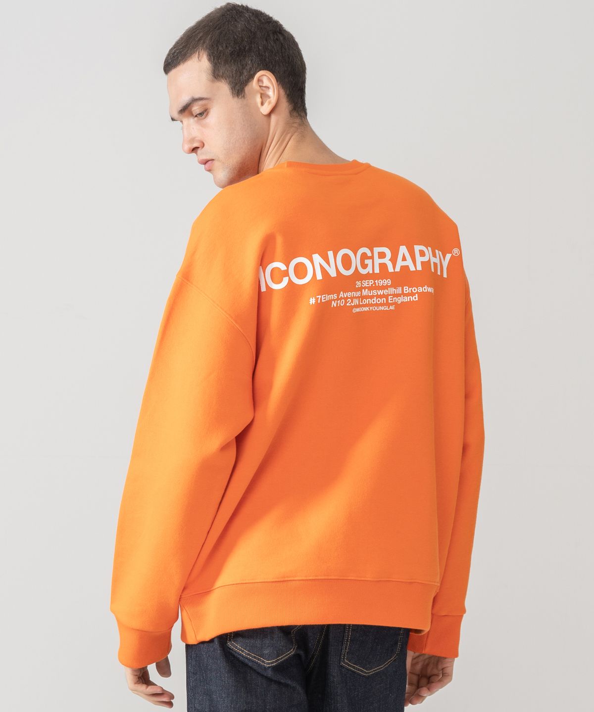 아이코노그라피(ICONOGRAPHY) 900G 헤비코튼 볼륨프린트 LONDON ADDREES DOR