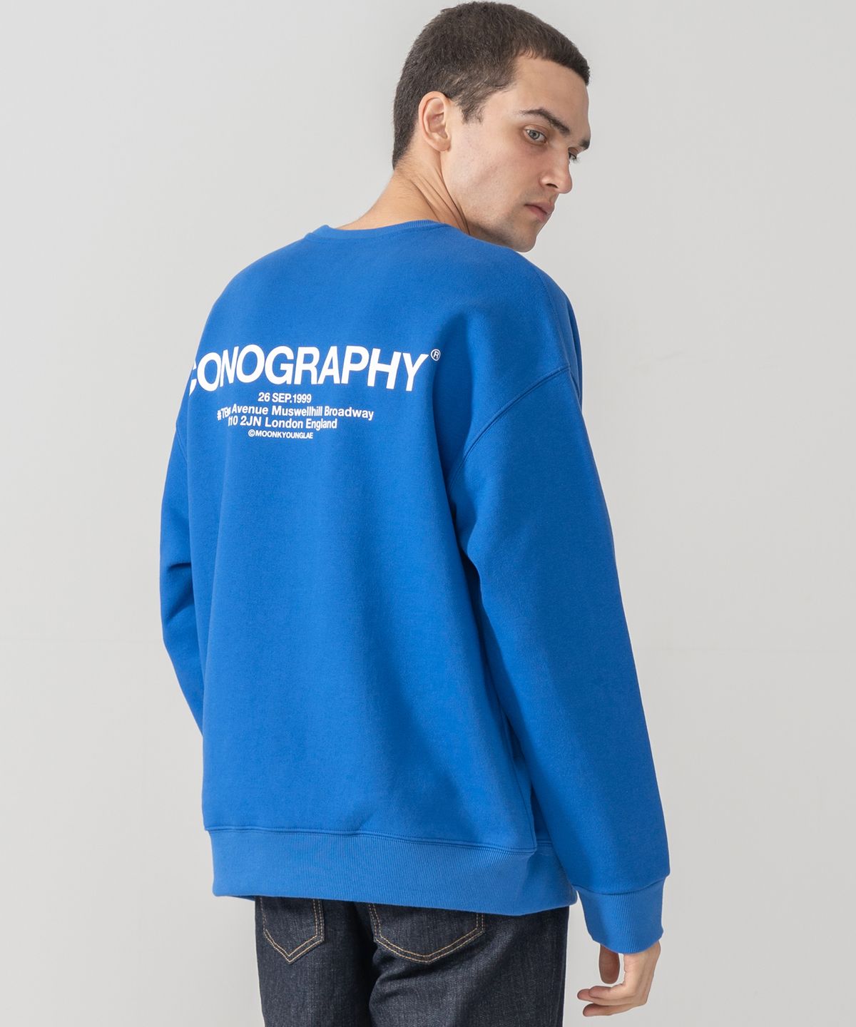아이코노그라피(ICONOGRAPHY) 900G 헤비코튼 볼륨프린트 LONDON ADDREES DCO