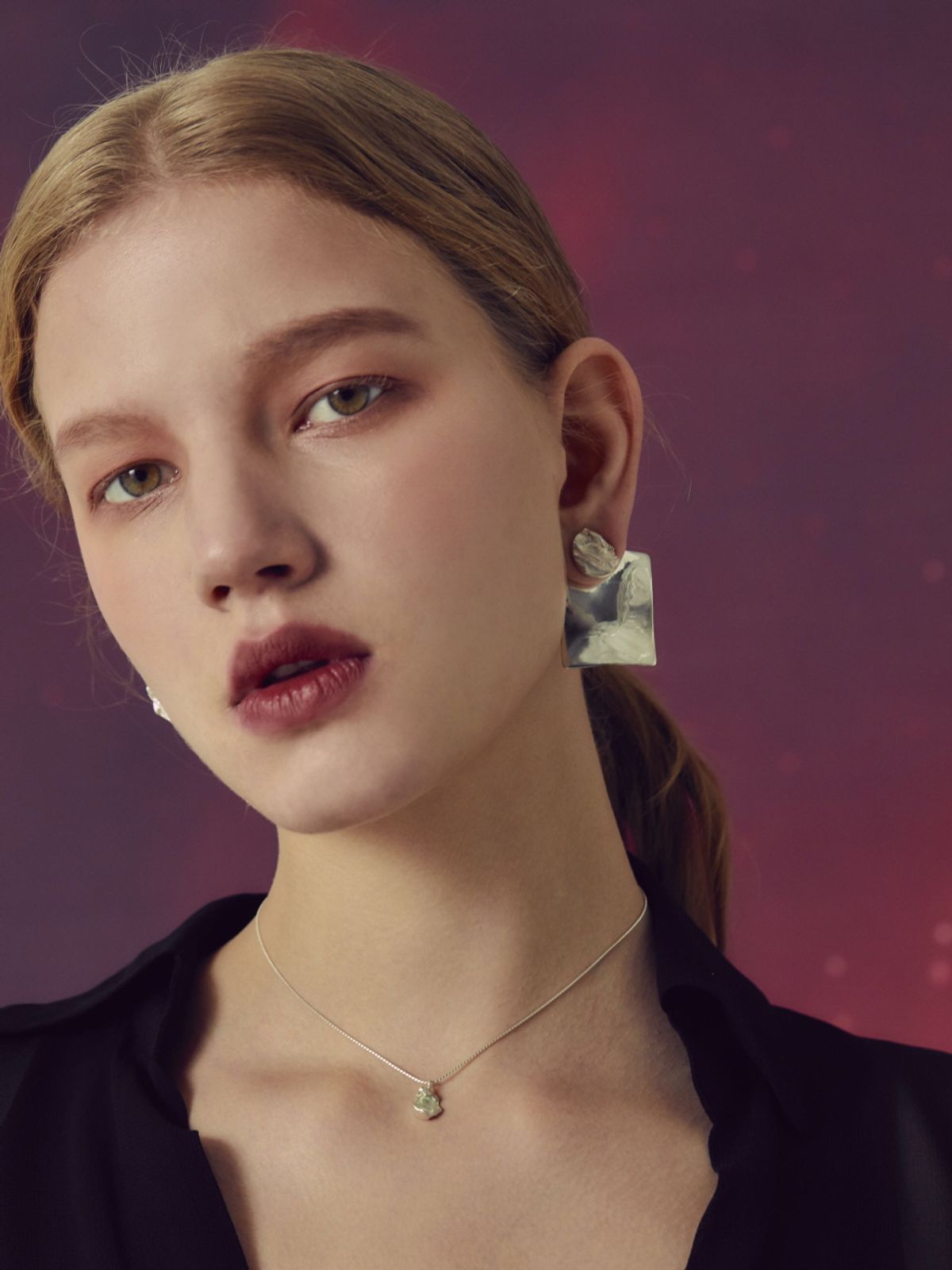 오를린(OHRLIN) Curve square earring