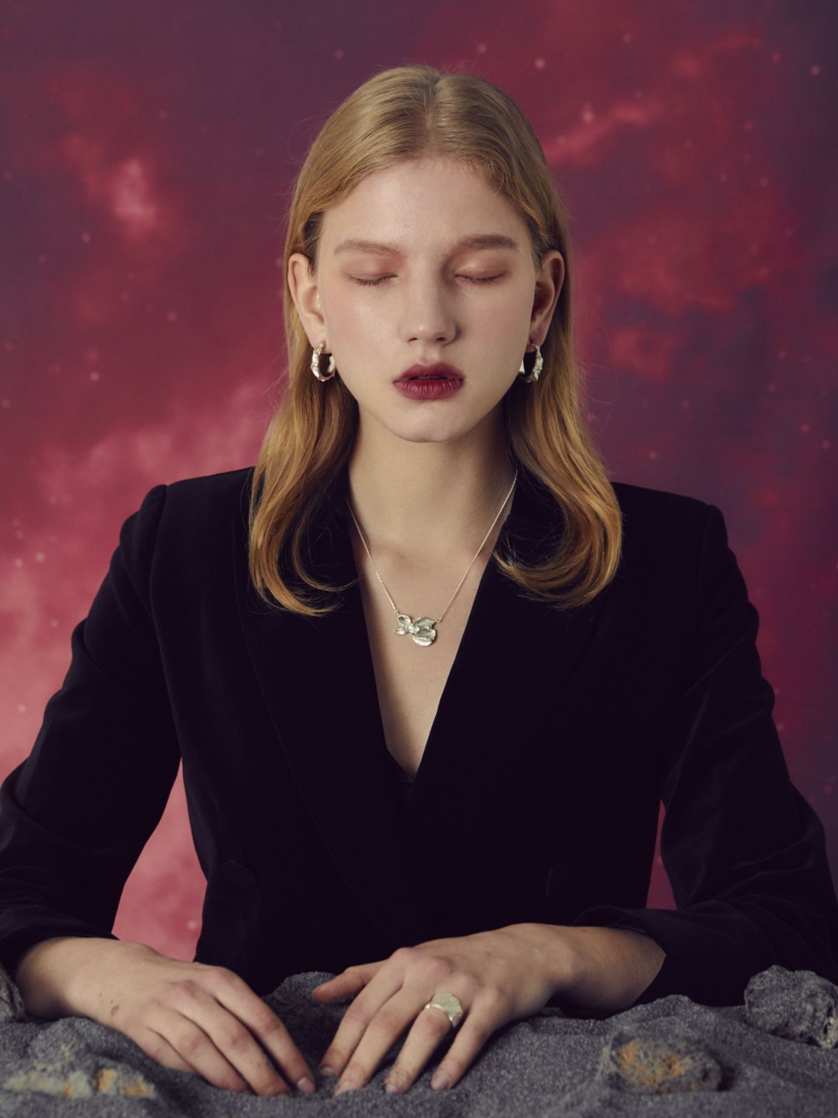 오를린(OHRLIN) Twin round necklace