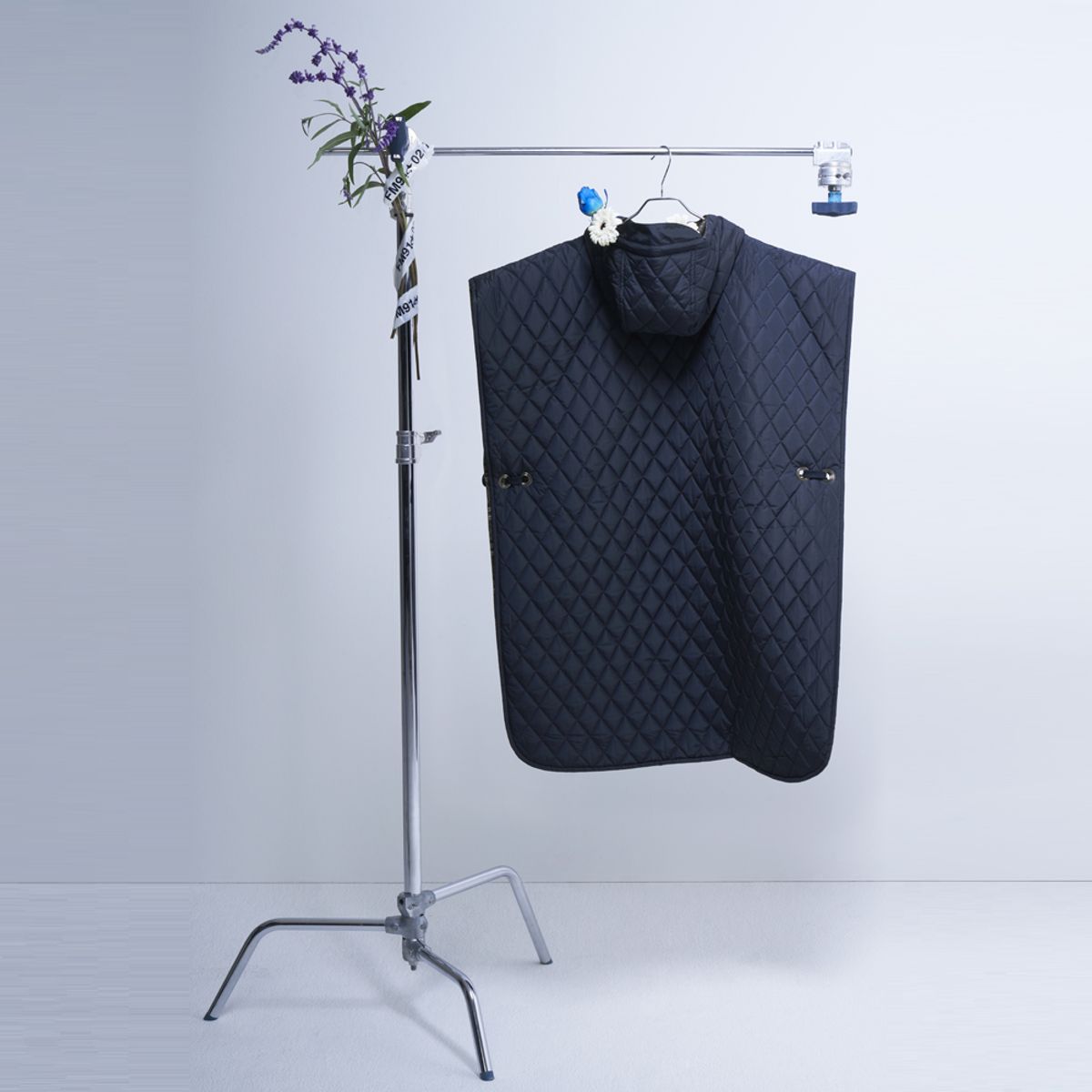 에프엠9102(FM91.02) MATCHeS PADDiNG Pancho check/navy