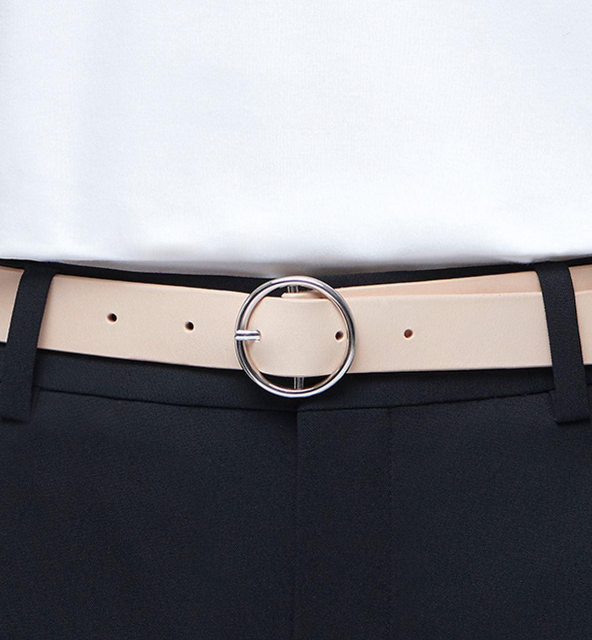 무신사 스탠다드 우먼(MUSINSA STANDARD WOMAN) 우먼즈 서클 이탈리안 레더 벨트_22mm